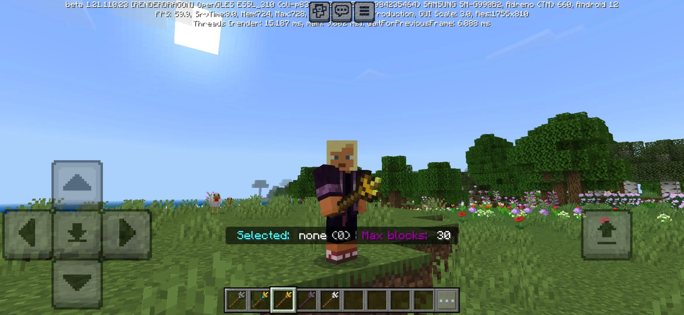 Construction Wand Mod for Minecraft PE