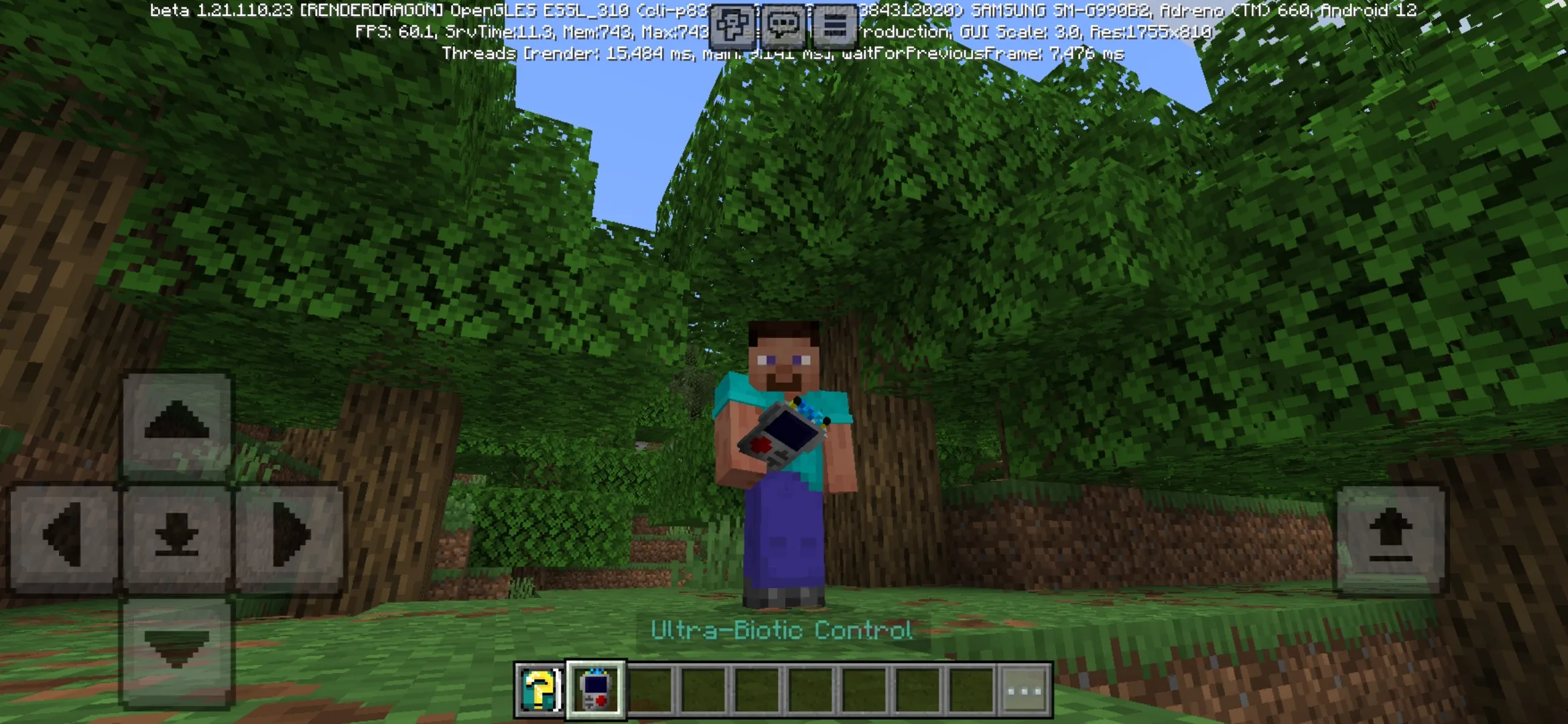 Control from Become a Mob Mod for Minecraft PE