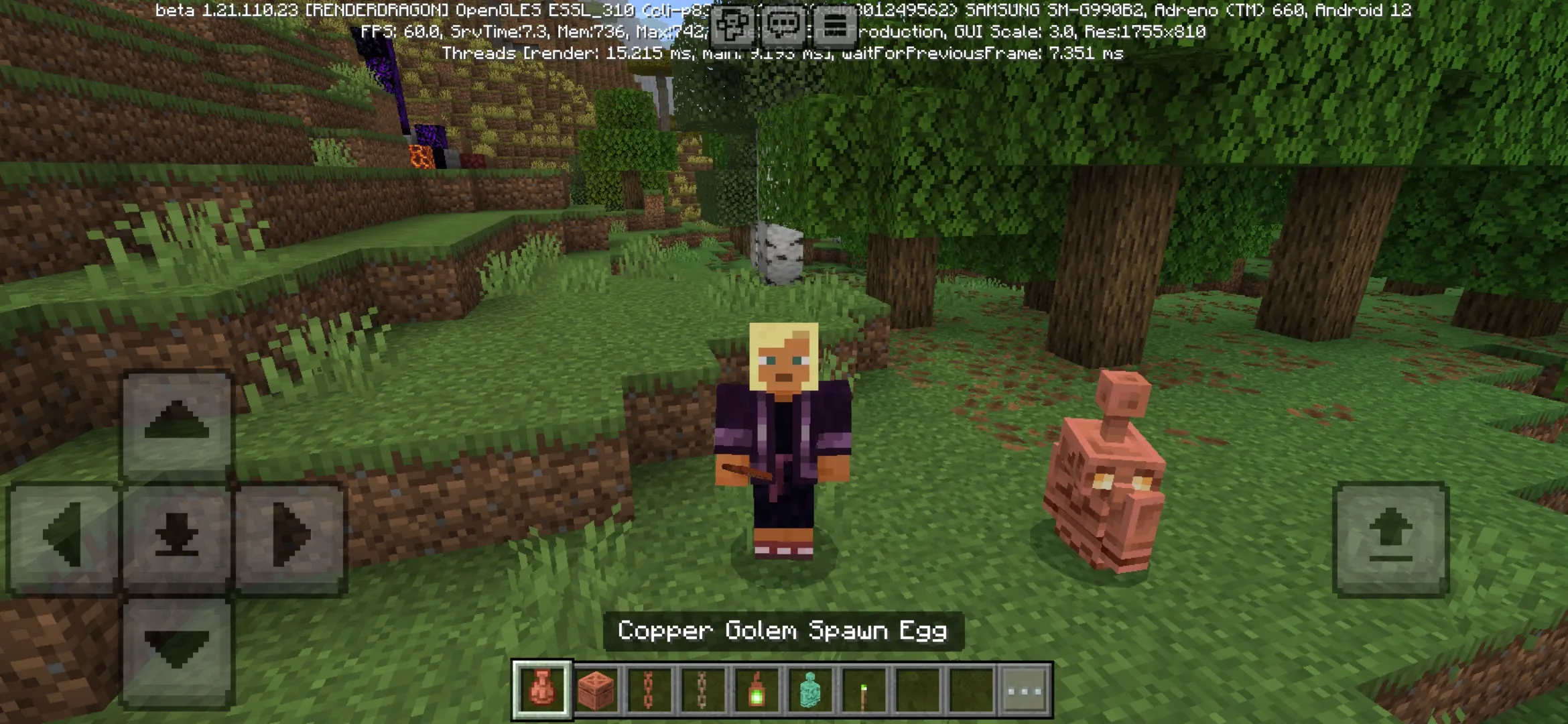Copper Golem from Minecraft PE 1.21