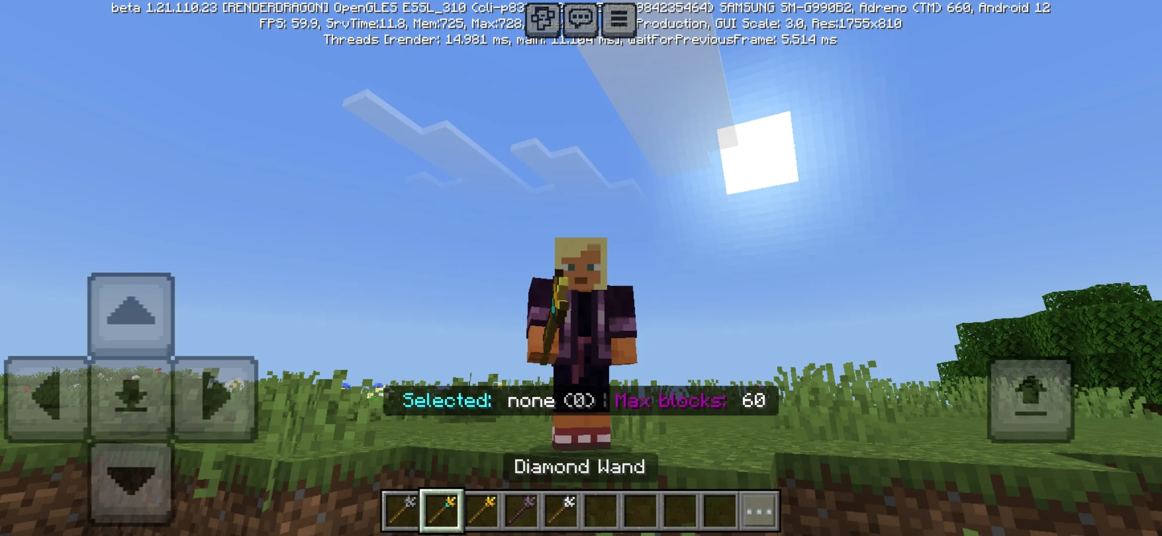 Diamond from Construction Wand Mod for Minecraft PE