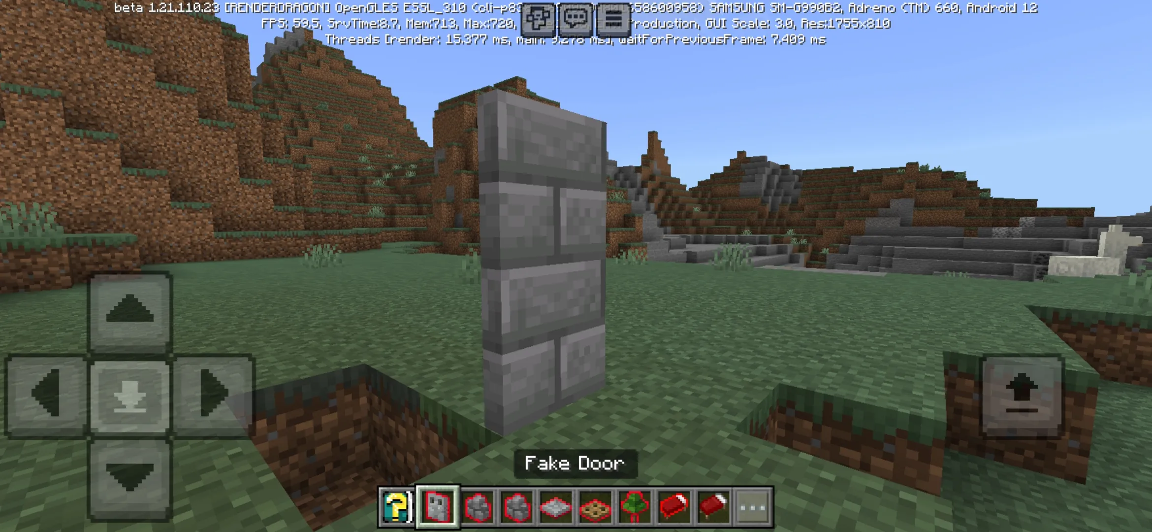 Fake Door from Secret Doors Mod for Minecraft PE