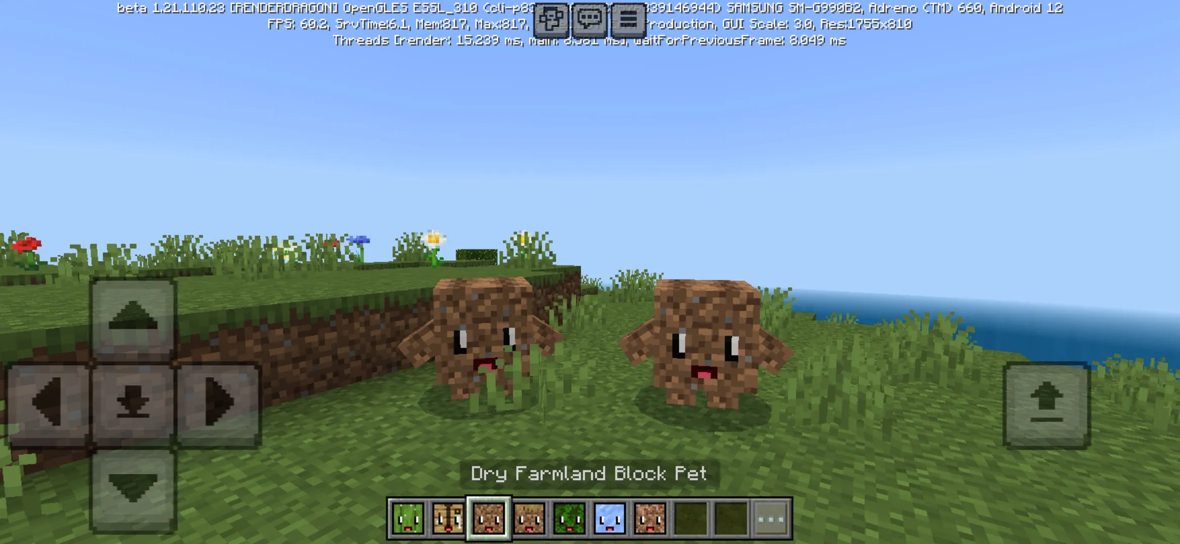Farmland from Block Pets Mod for Minecraft PE
