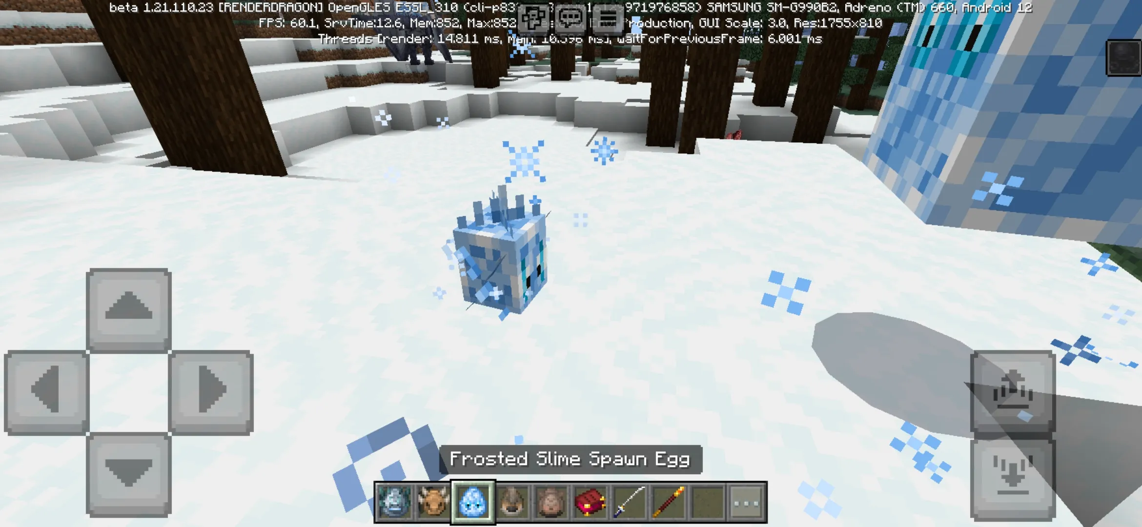Frosted Slime from TerraNova Mod for Minecraft PE