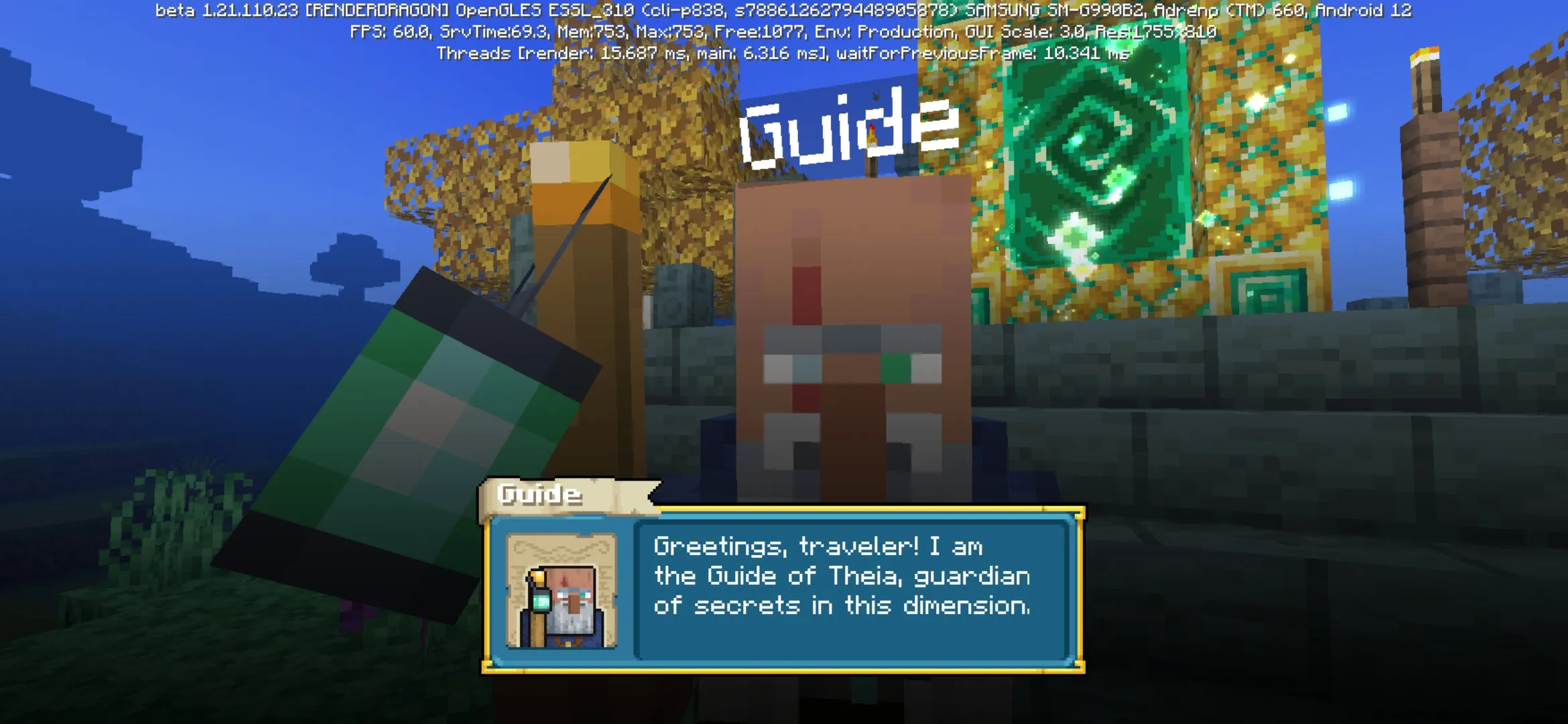 Guide from Theia Dimension Mod for Minecraft PE