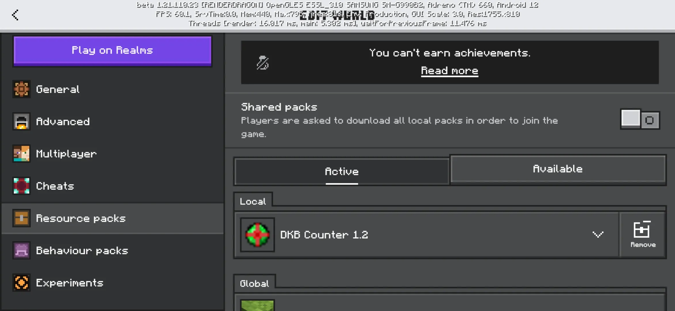 Install from Counter Mod for Minecraft PE