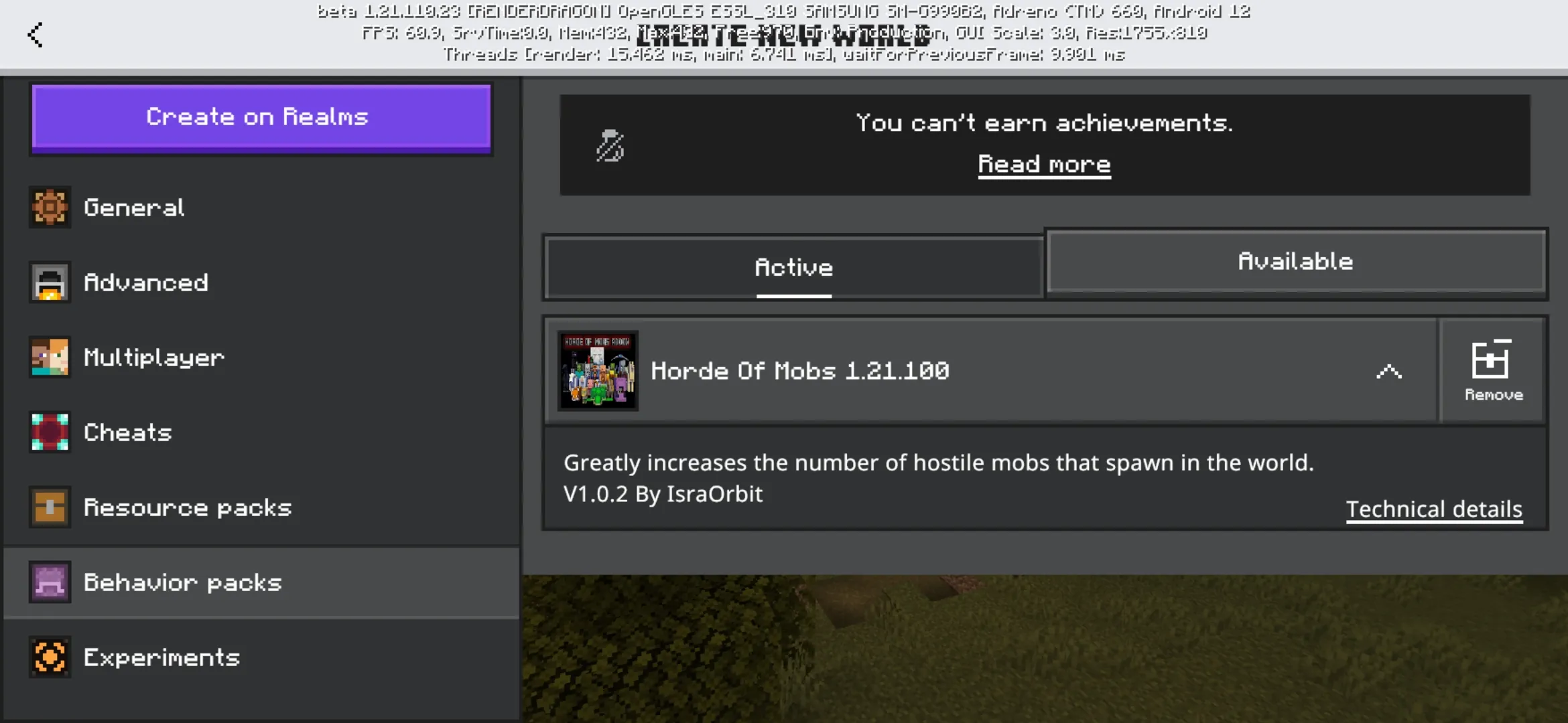 Install from Horde of Mobs Mod for Minecraft PE