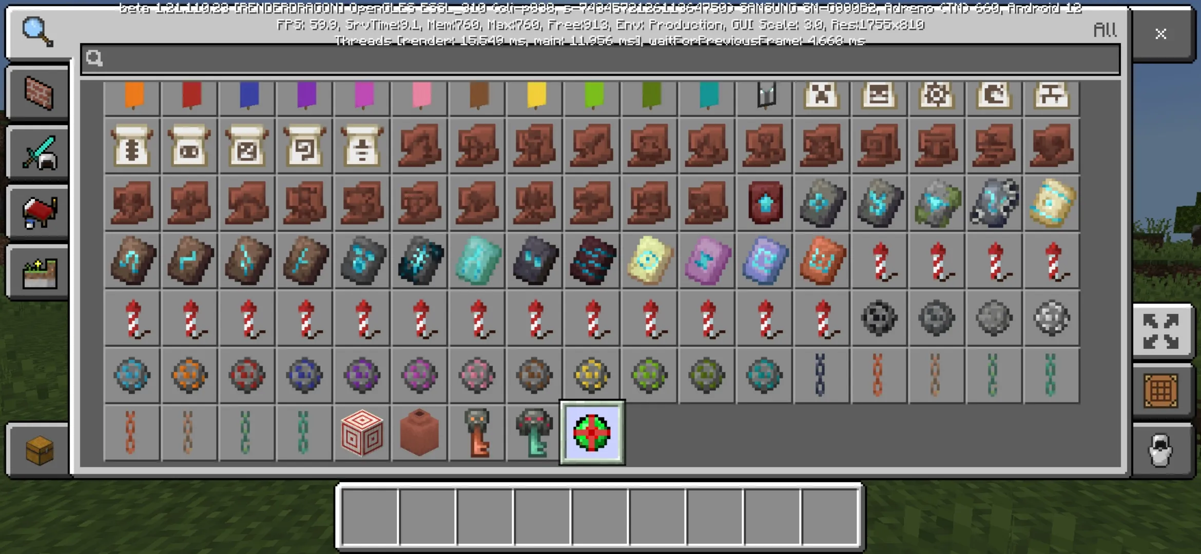 Inventory from Counter Mod for Minecraft PE