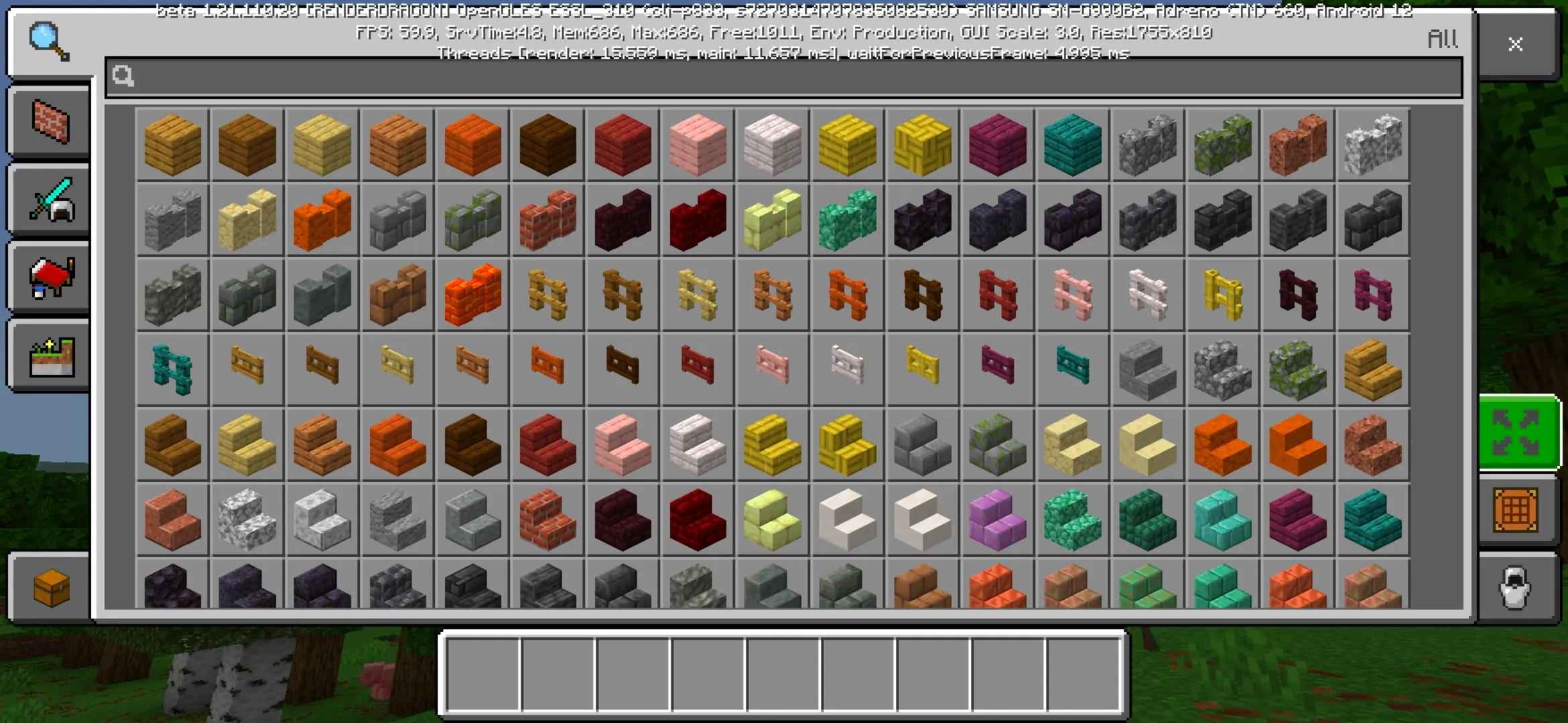Inventory from Saturated Texture Pack for Minecraft PE