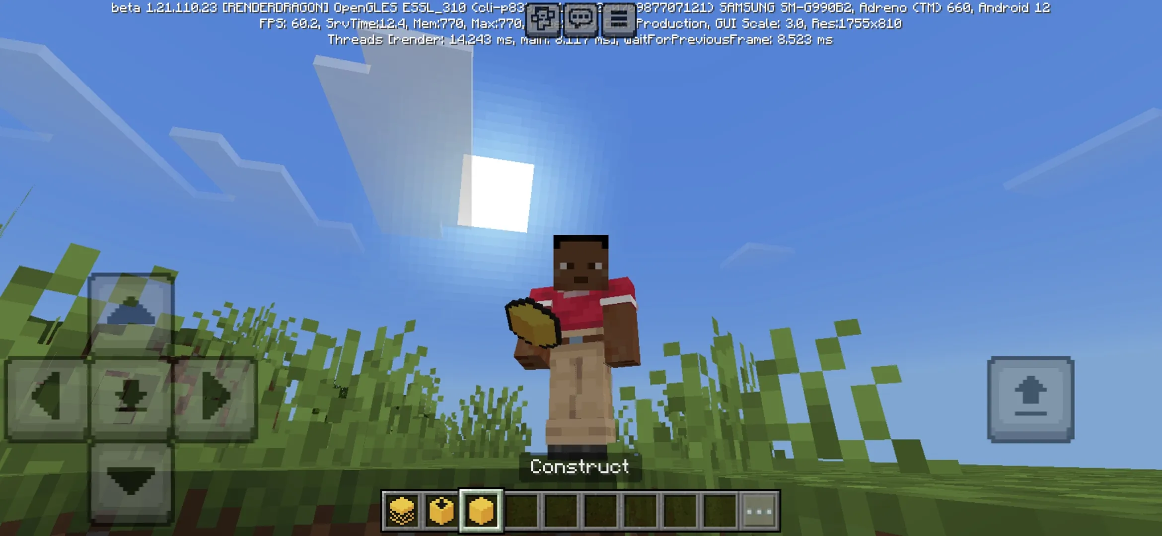 Item from Construct Mod for Minecraft PE