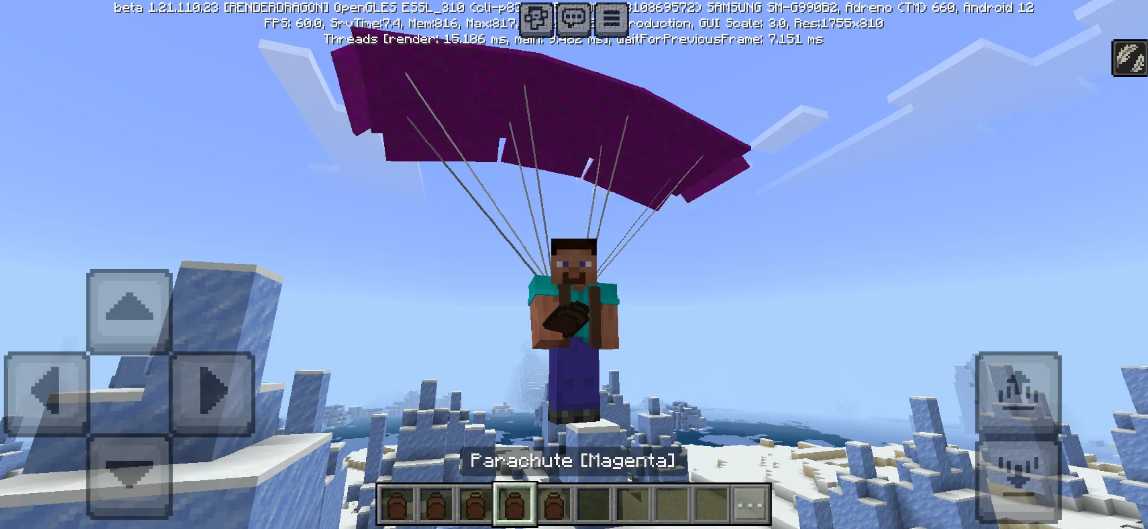 Magenta from Parachutes Mod for Minecraft PE