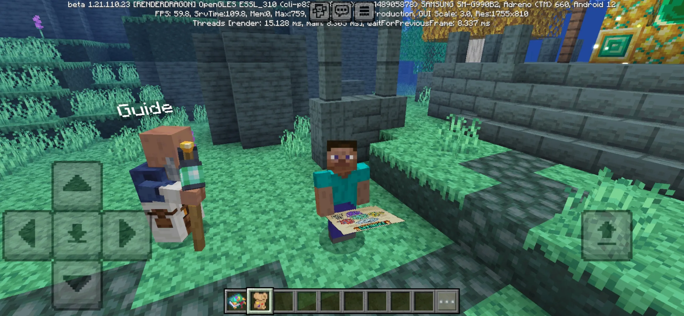 Map from Theia Dimension Mod for Minecraft PE