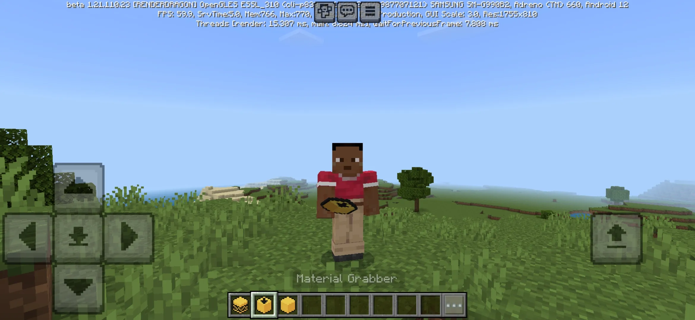 Material Grabber from Construct Mod for Minecraft PE