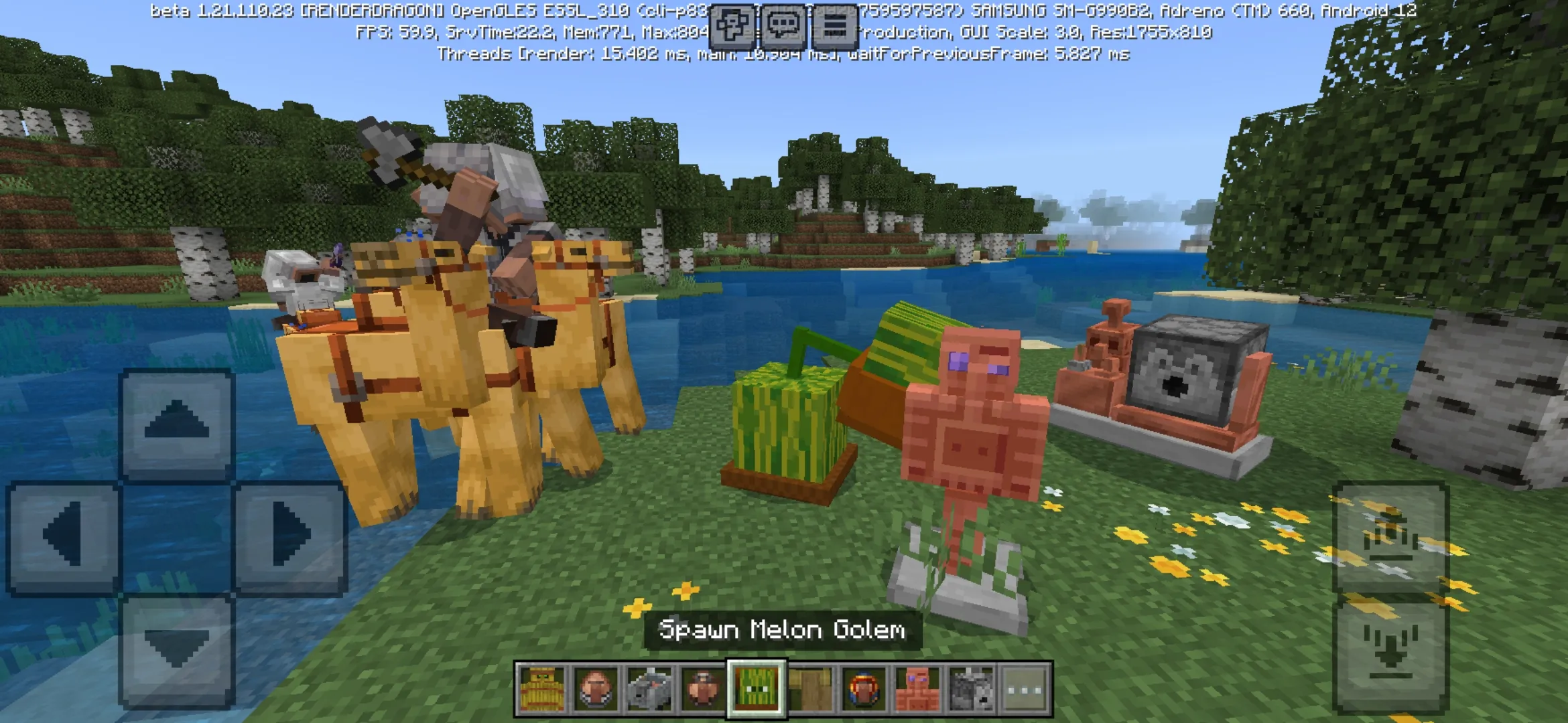 Melon Golem from Soldier Villager Mod for Minecraft PE