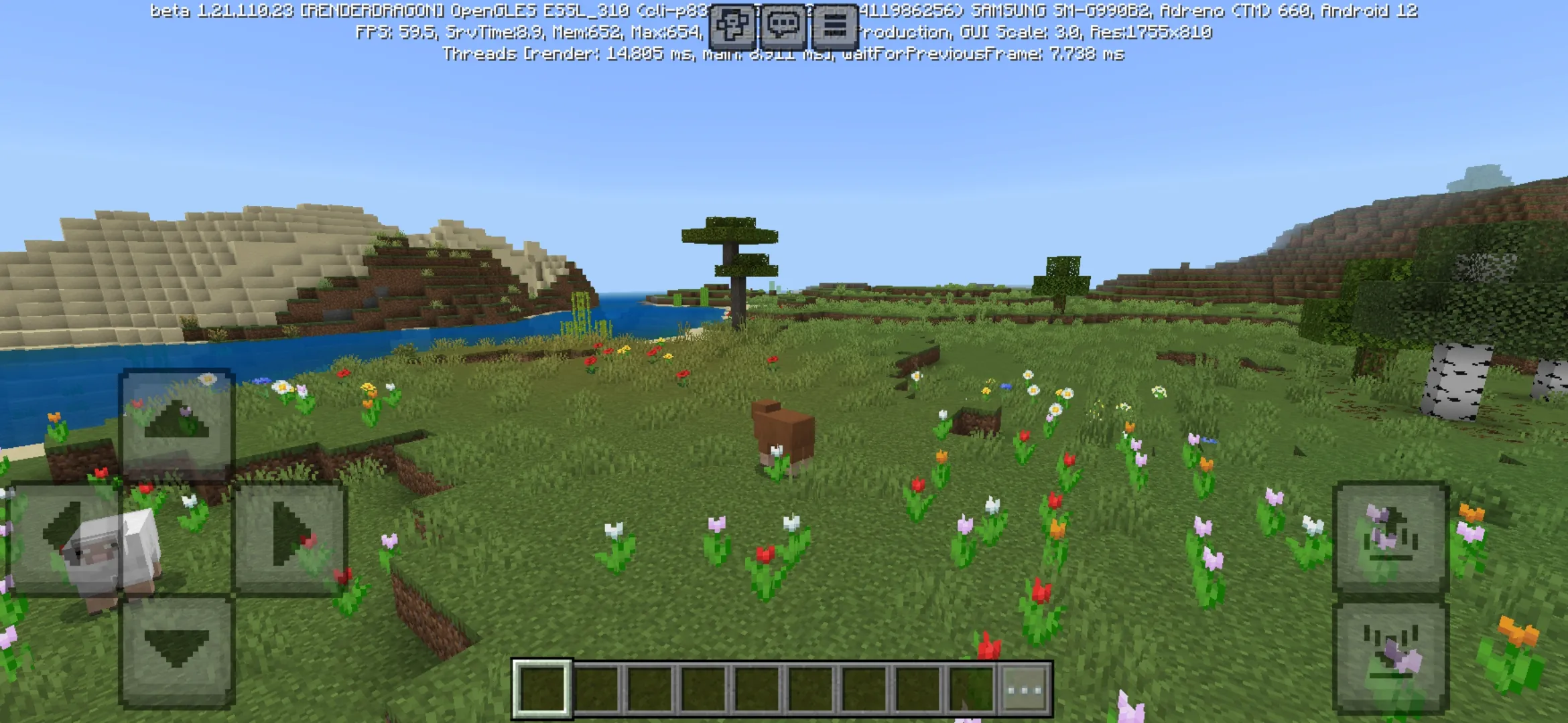 Nature from Bare Bones Texture Pack for Minecraft PE