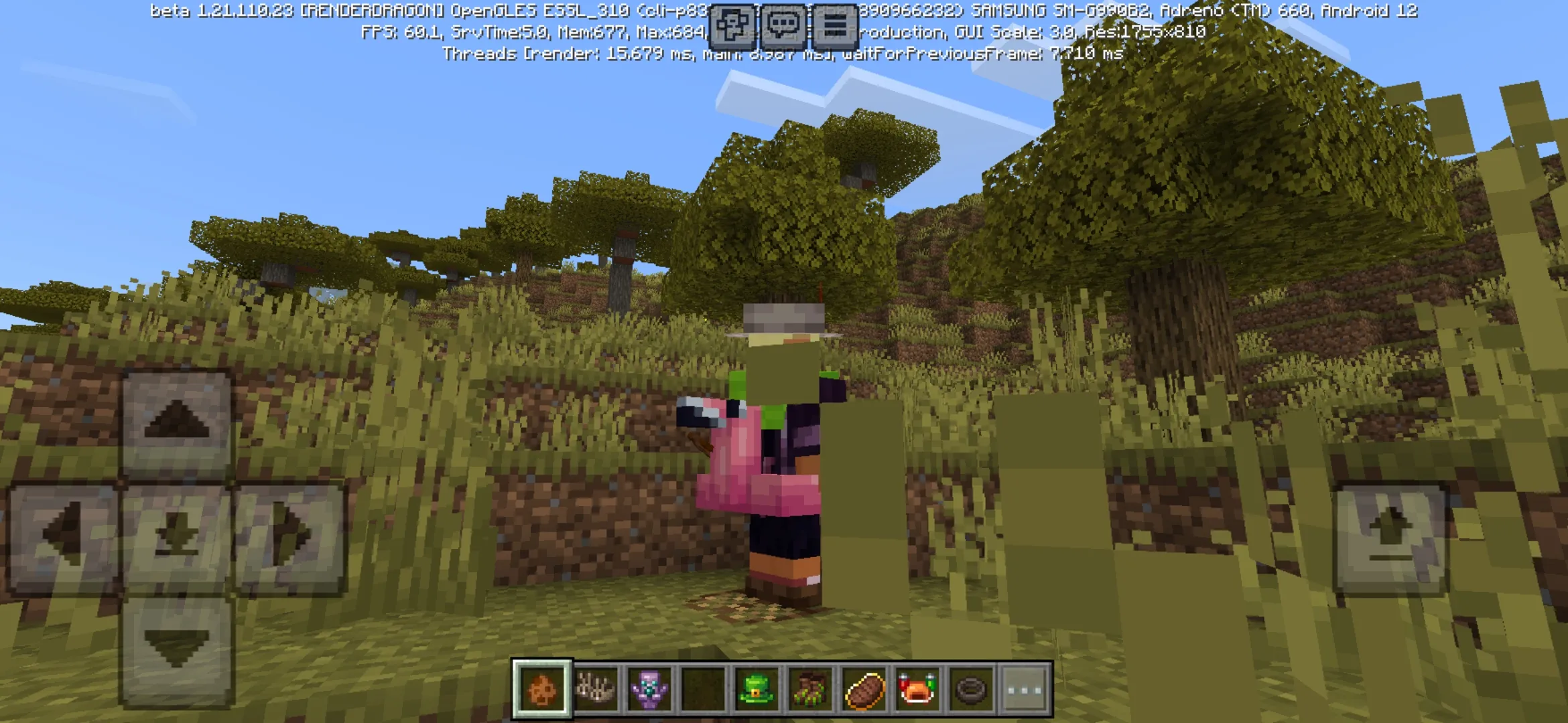 Options from Artifacts Mod for Minecraft PE
