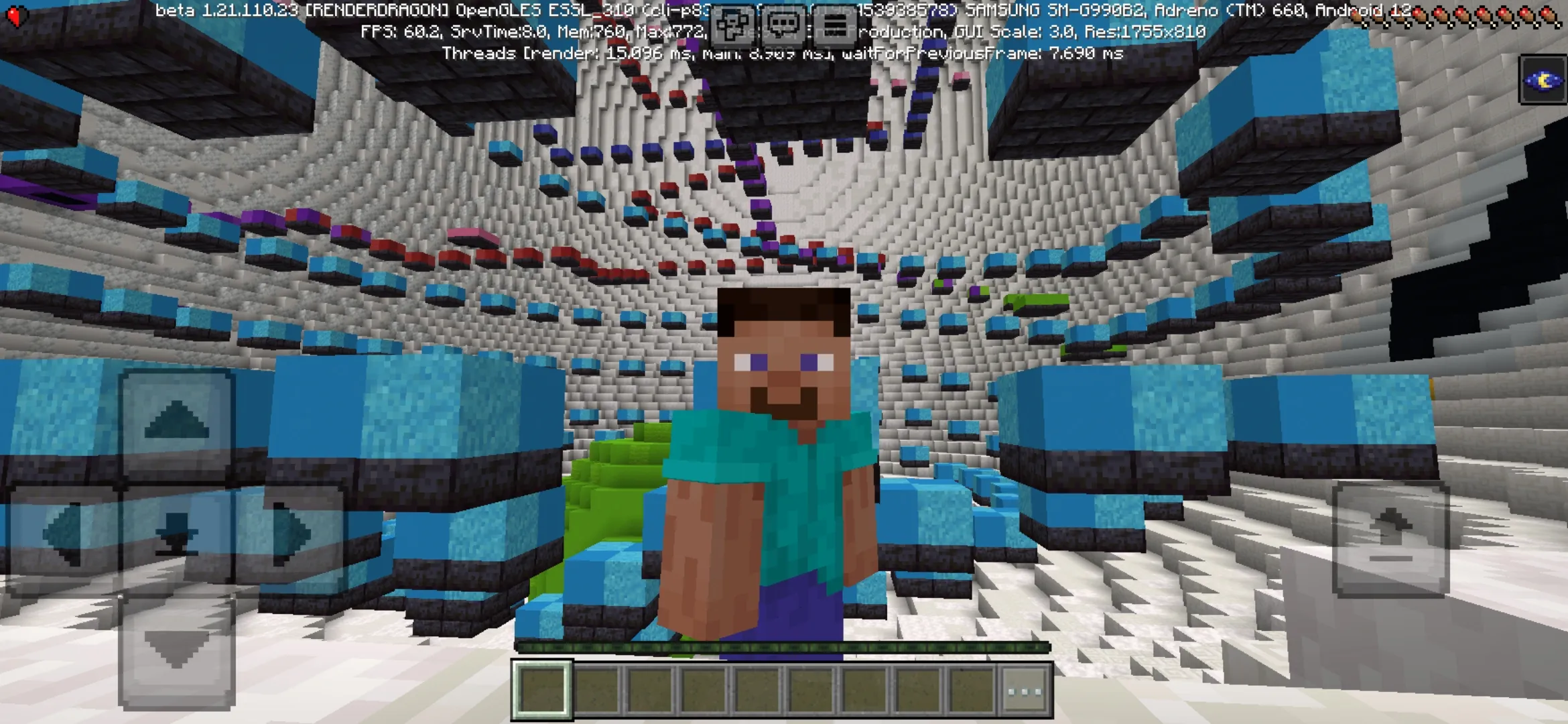 Options from Easy Sphere Map for Minecraft PE