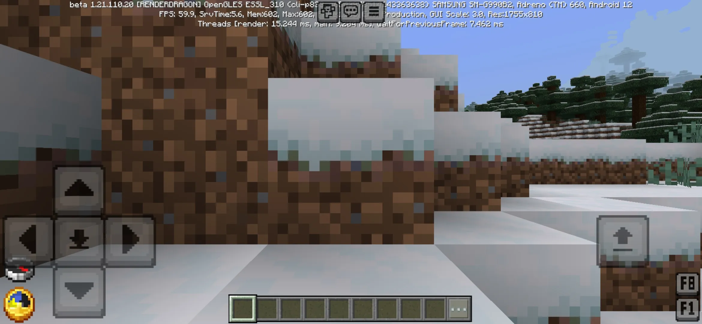 Options from Gote Supporter Mod for Minecraft PE