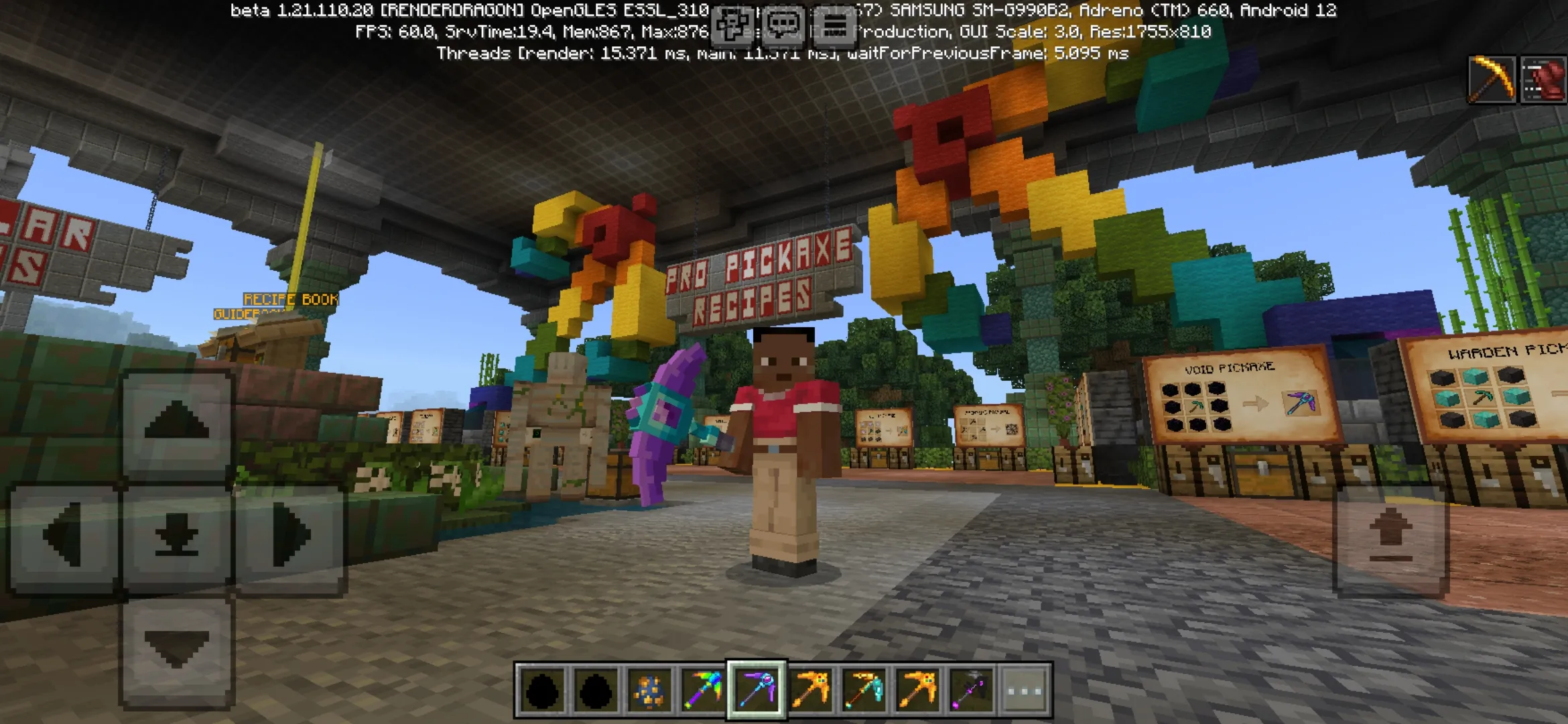 Pickaxes Mod for Minecraft PE