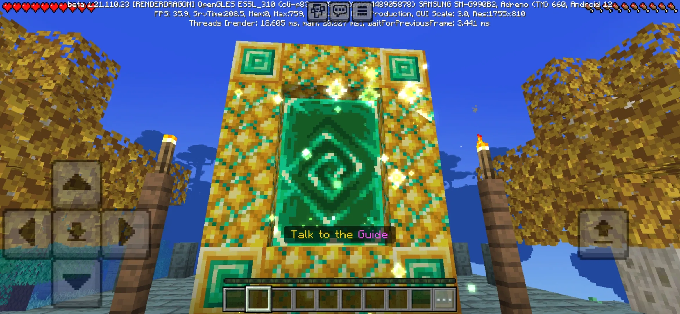 Portal from Theia Dimension Mod for Minecraft PE
