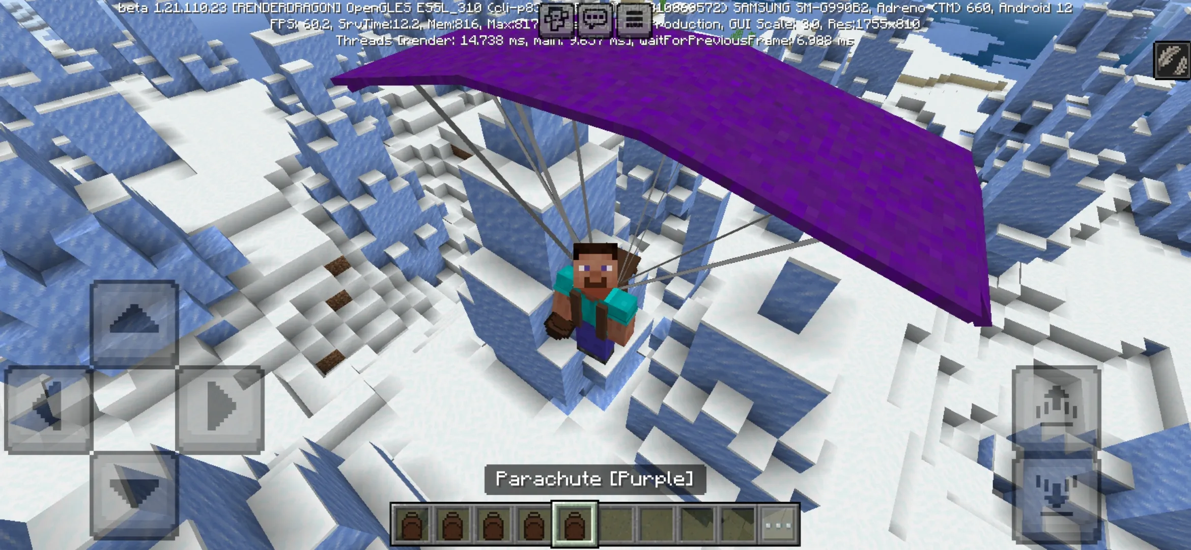 Purple from Parachutes Mod for Minecraft PE