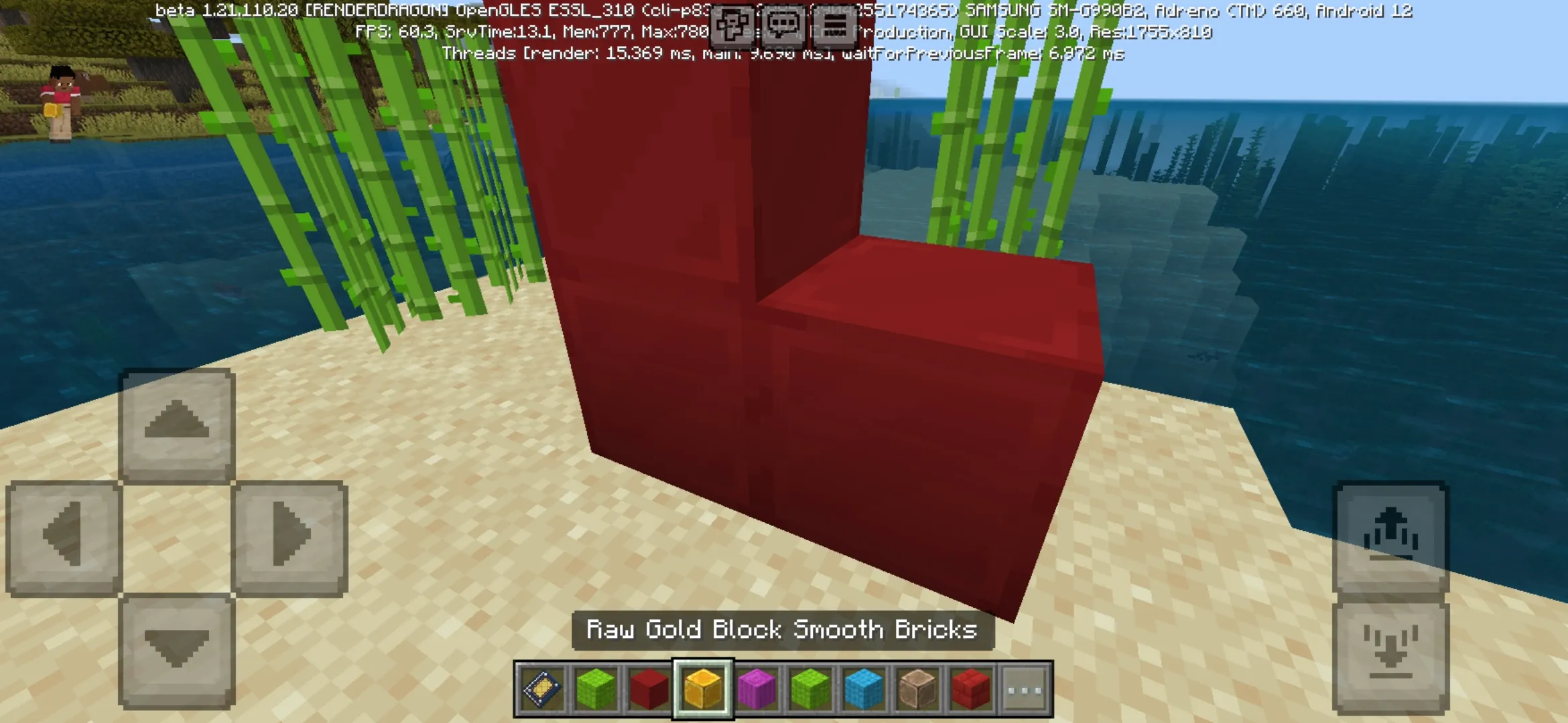 Raw Gold from New Bricks Mod for Minecraft PE