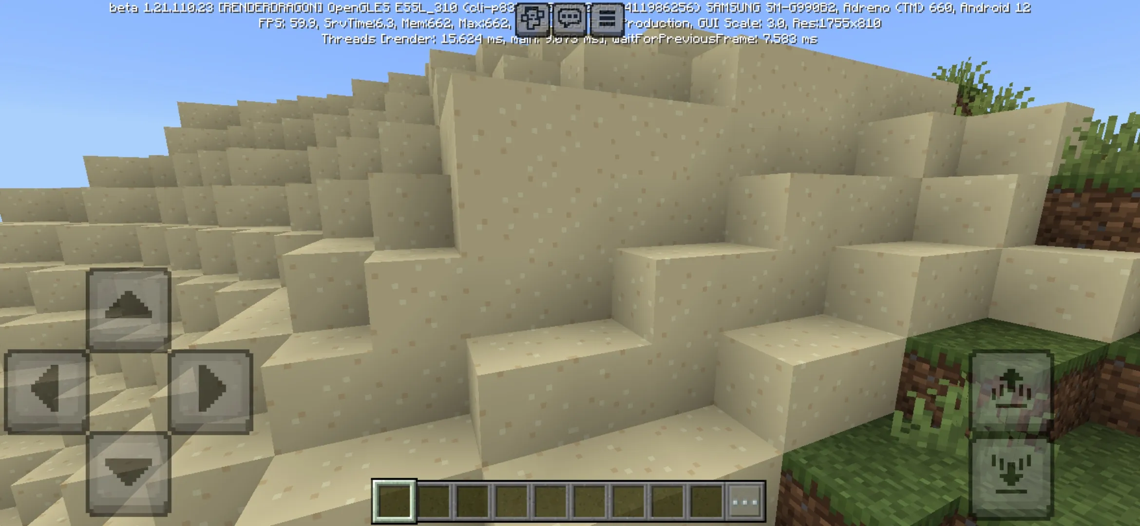 Sand from Bare Bones Texture Pack for Minecraft PE