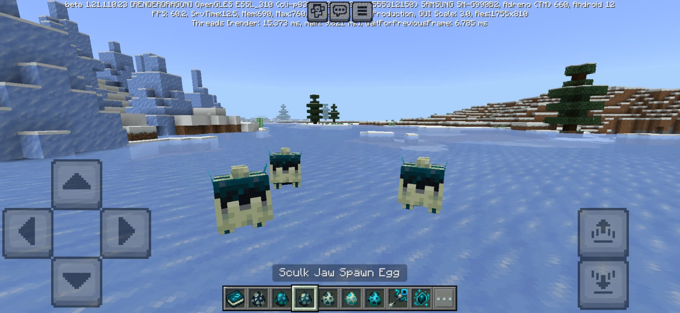 Sculk Jaw from Warden Mod for Minecraft PE