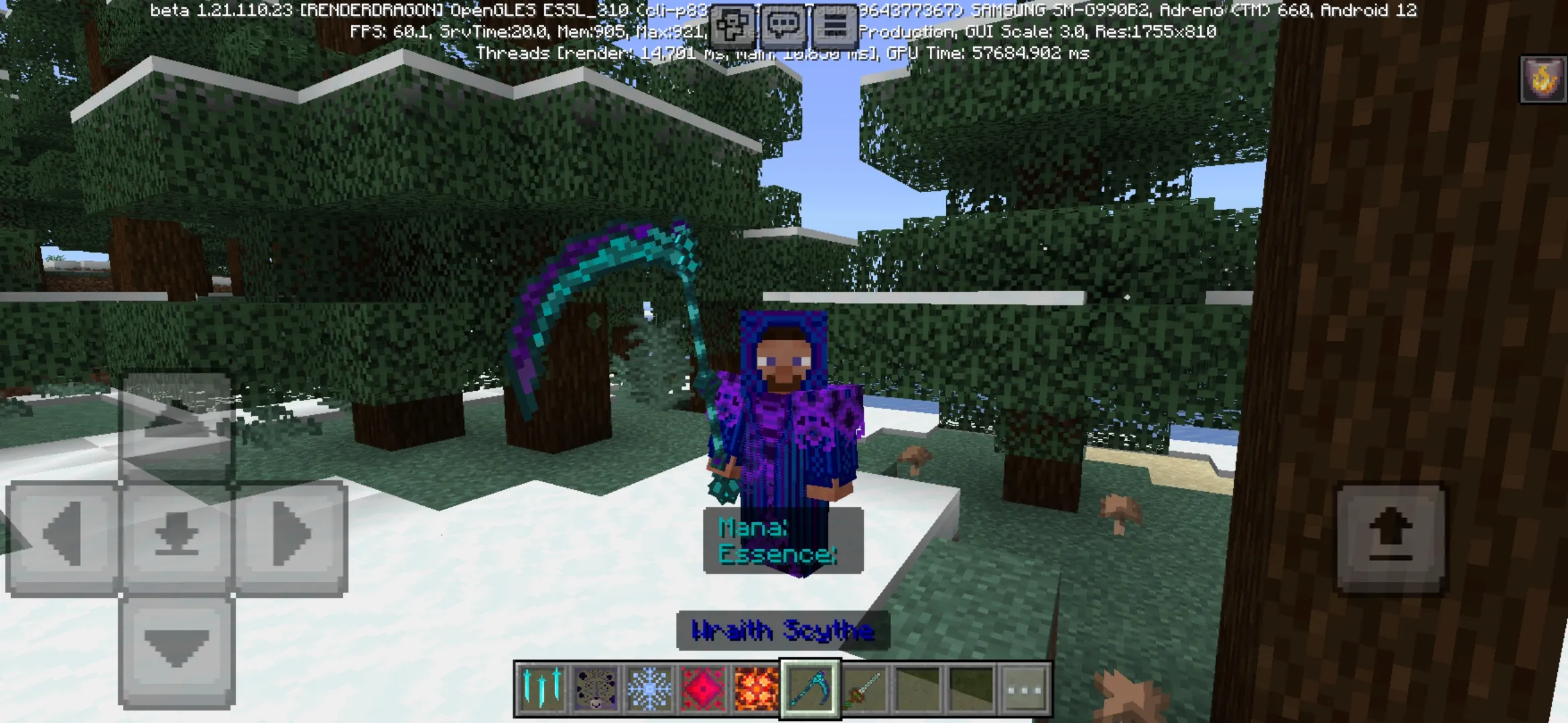 Scythe from Magical Warfare Mod for Minecraft PE