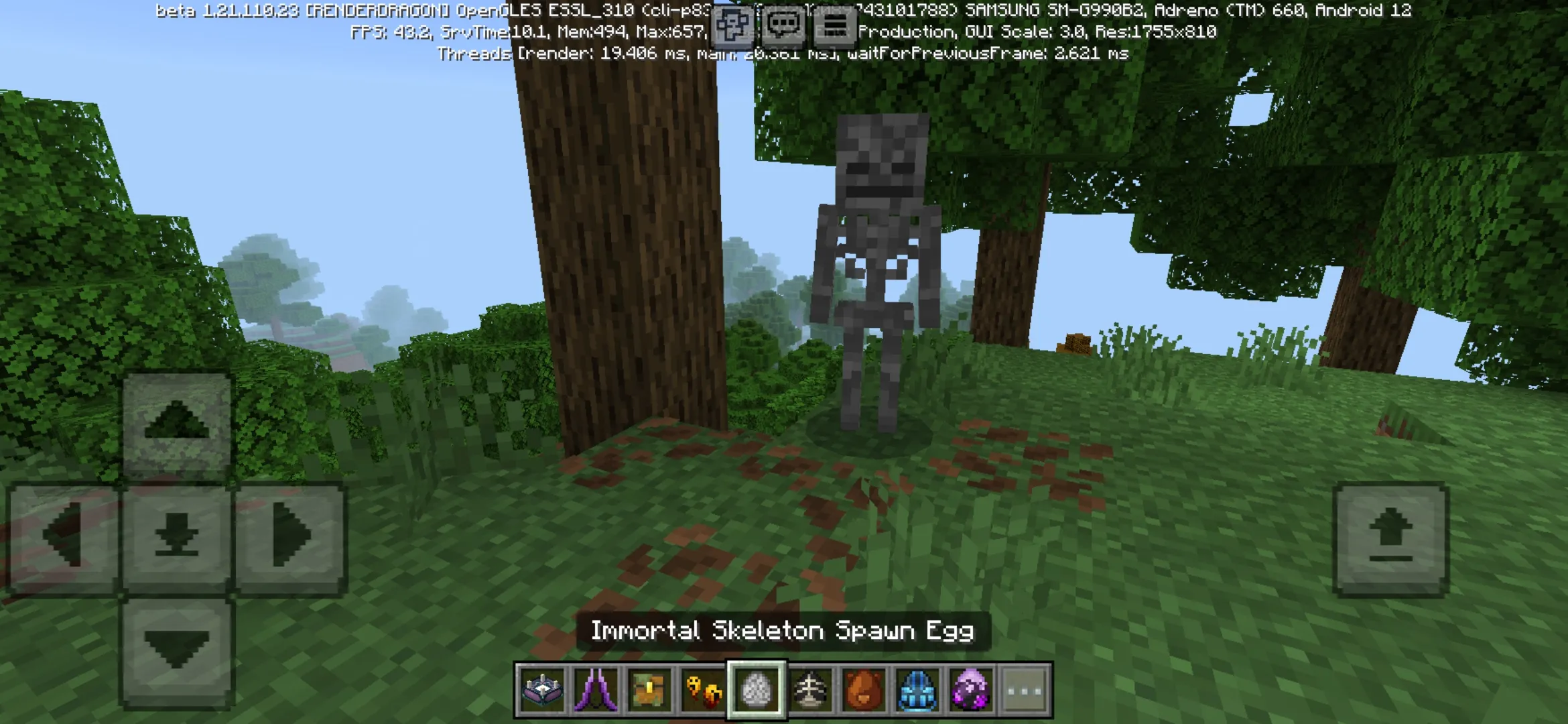 Skeleton from Survival Reworked Mod for Minecraft PE