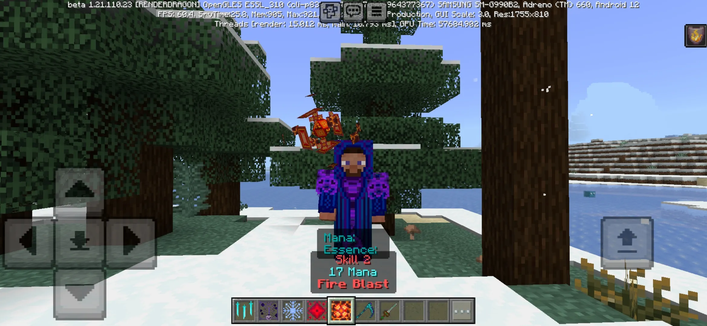Skill from Magical Warfare Mod for Minecraft PE