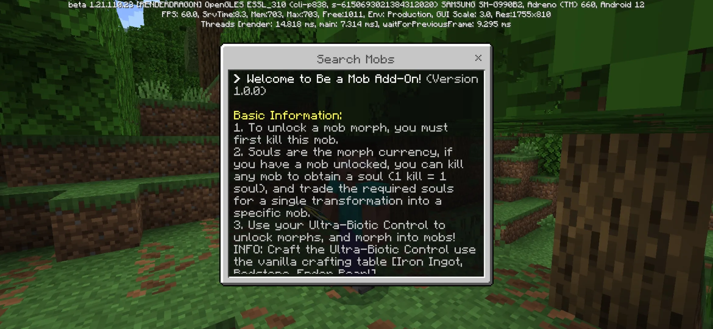 Start from Become a Mob Mod for Minecraft PE