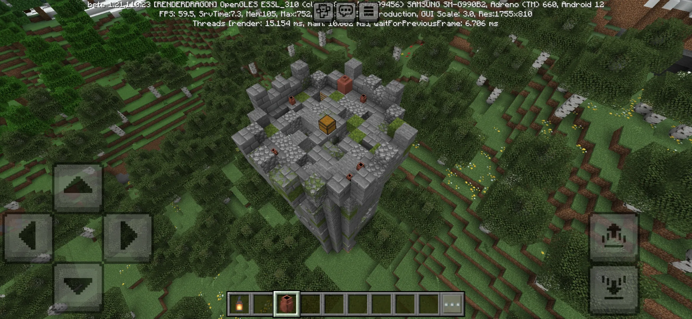 Top View from Dungeon Raiders Mod for Minecraft PE
