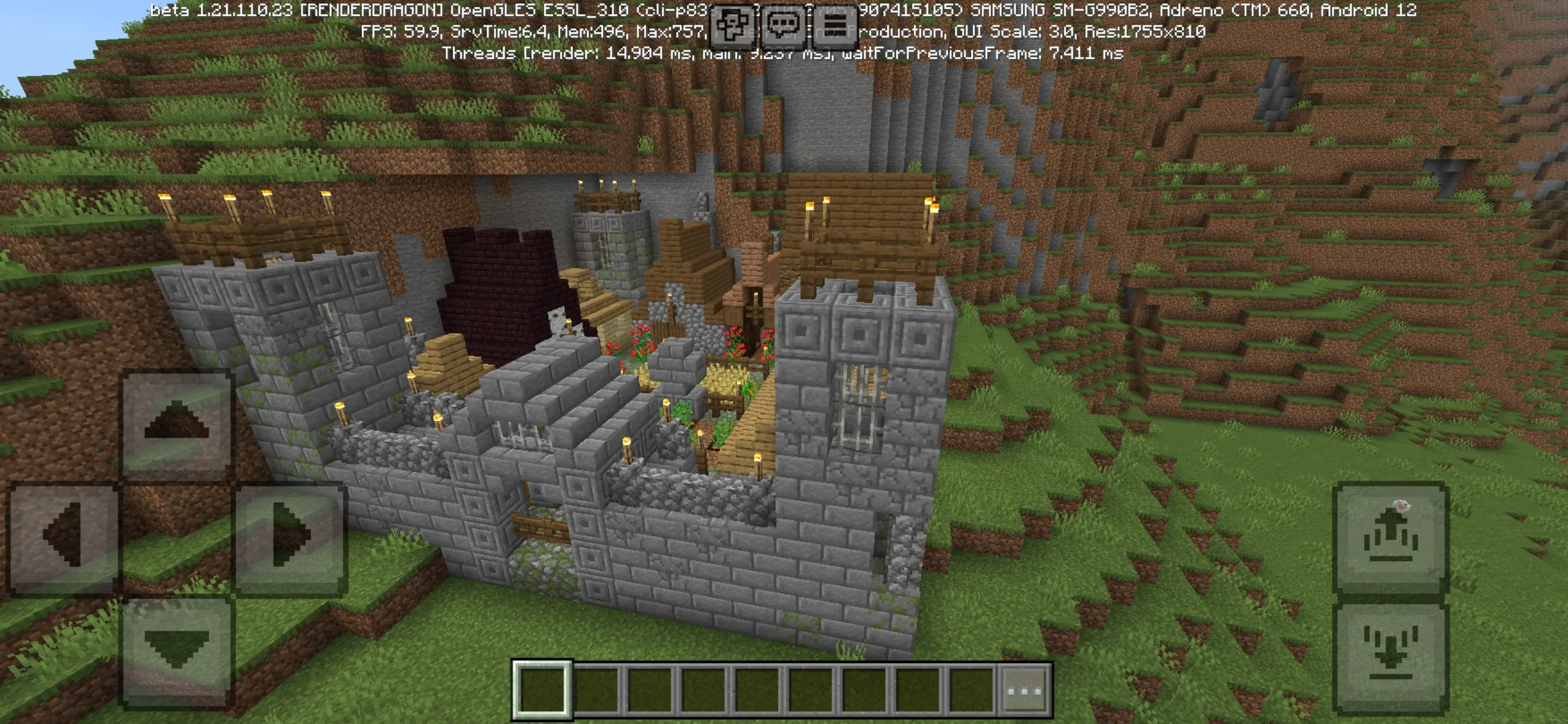 Top View from Ruin Structures Mod for Minecraft PE