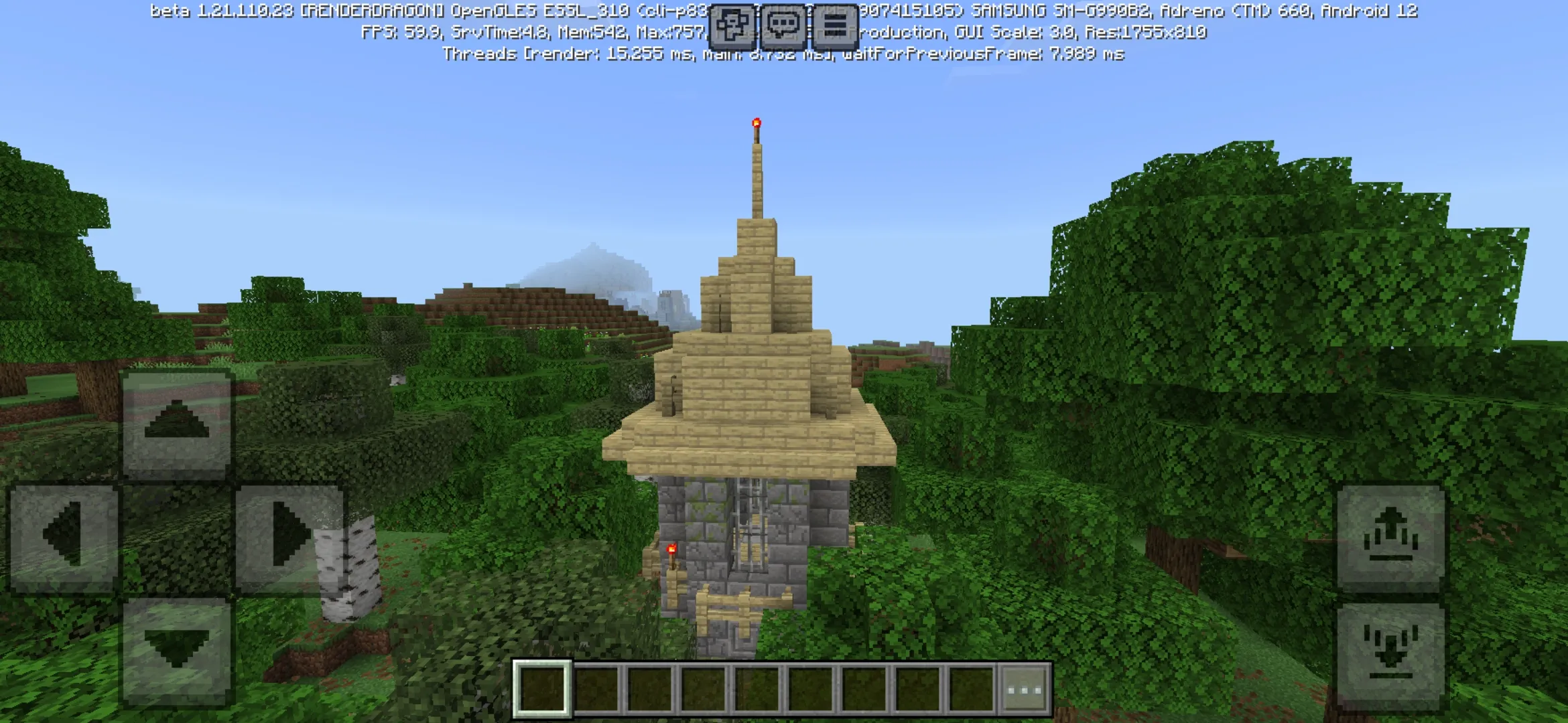 Tower from Ruin Structures Mod for Minecraft PE