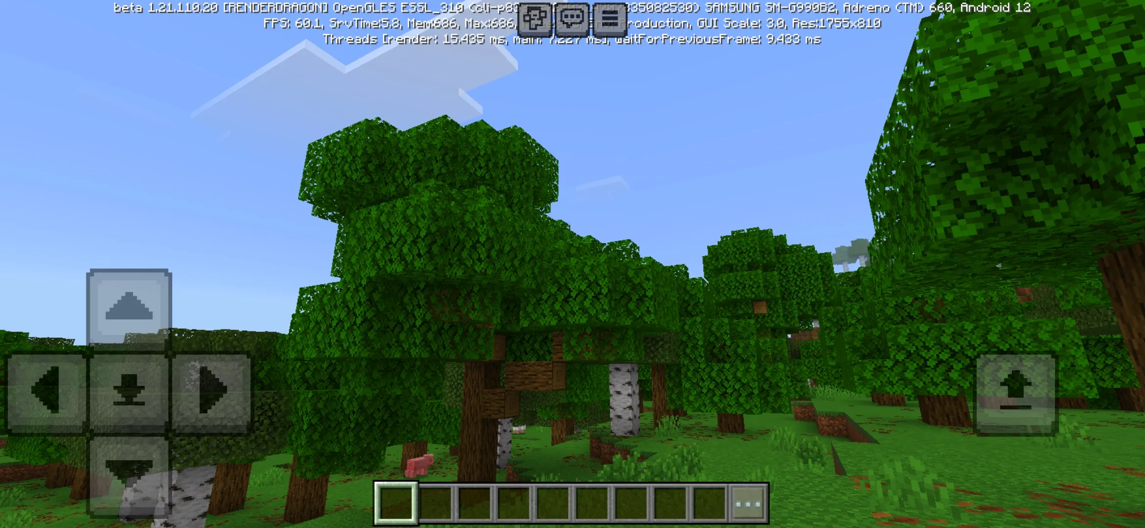Trees from Saturated Texture Pack for Minecraft PE