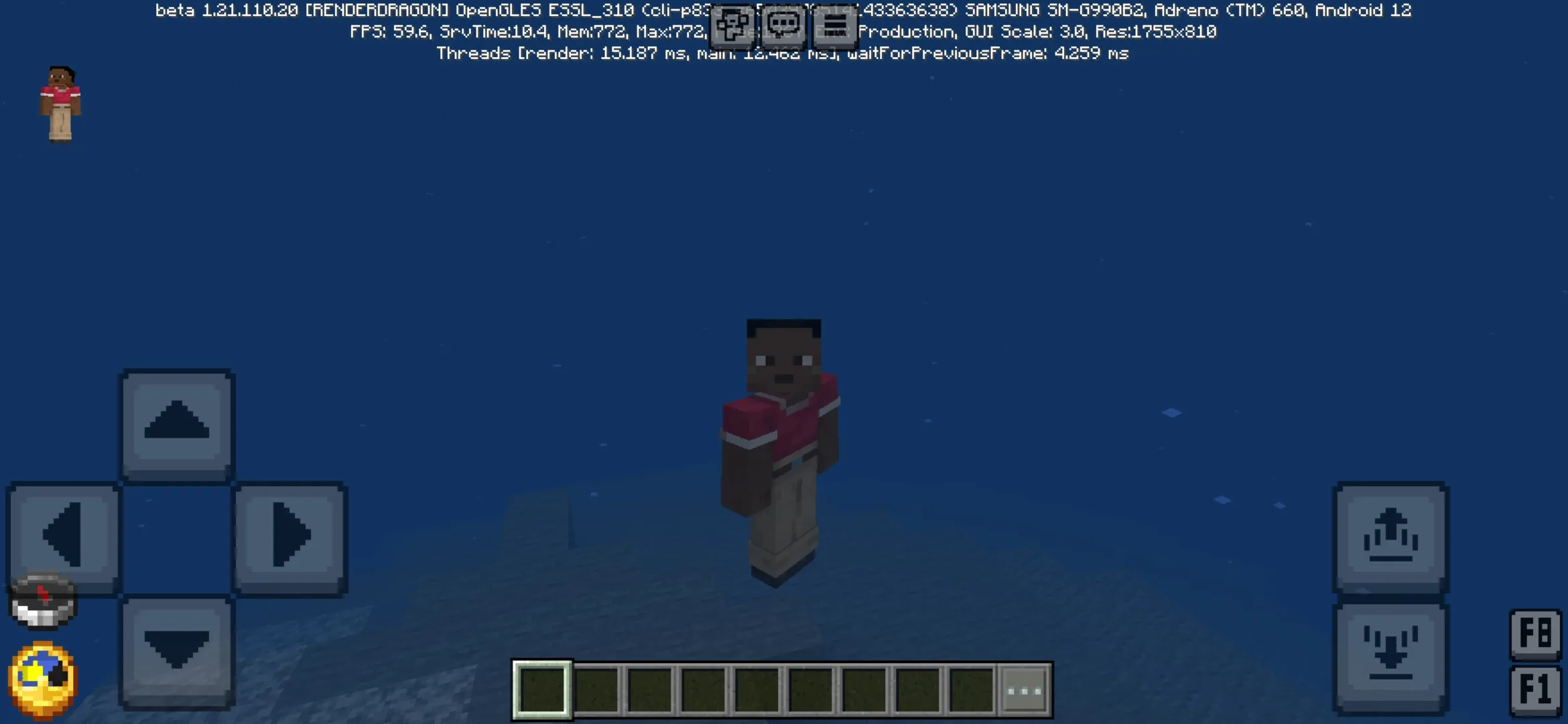 Underwater from Gote Supporter Mod for Minecraft PE