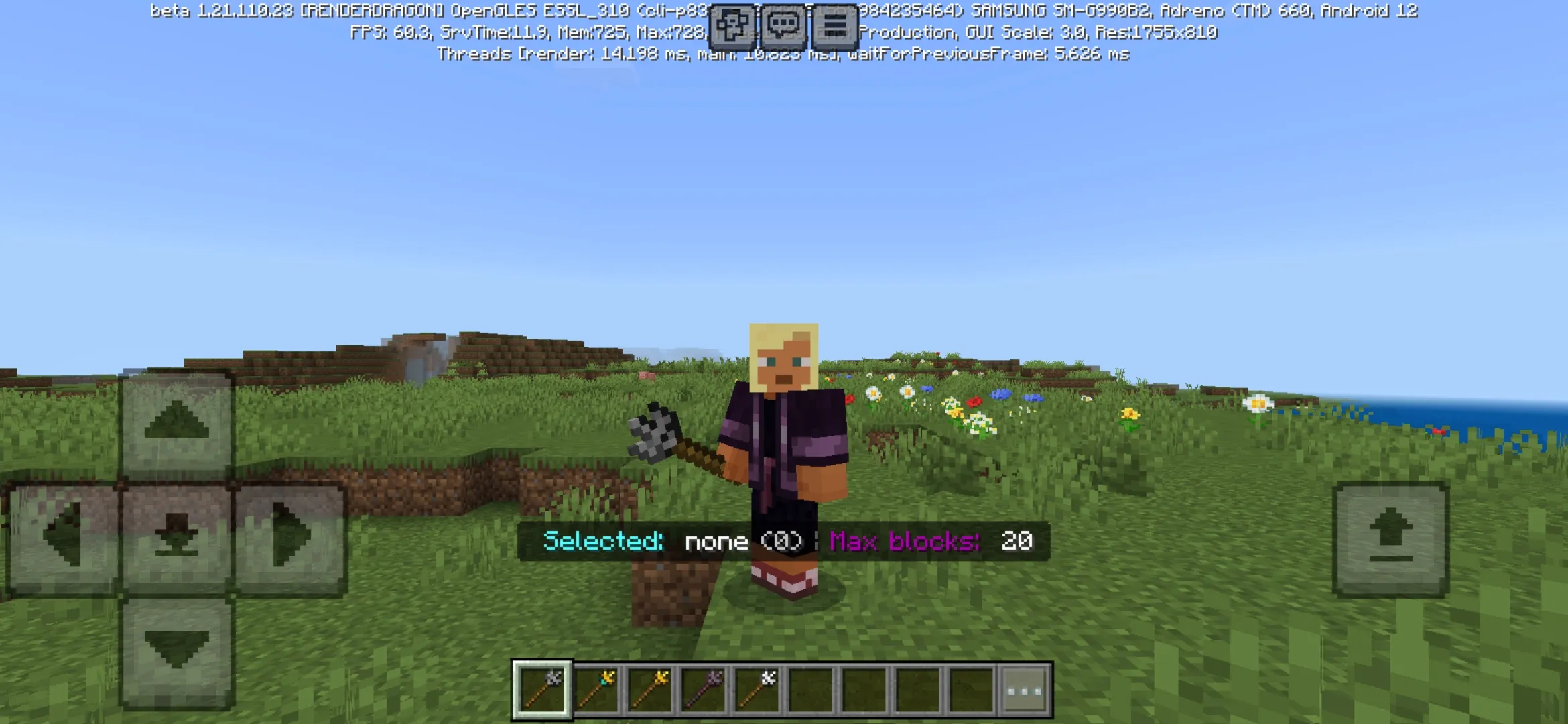 Use It from Construction Wand Mod for Minecraft PE