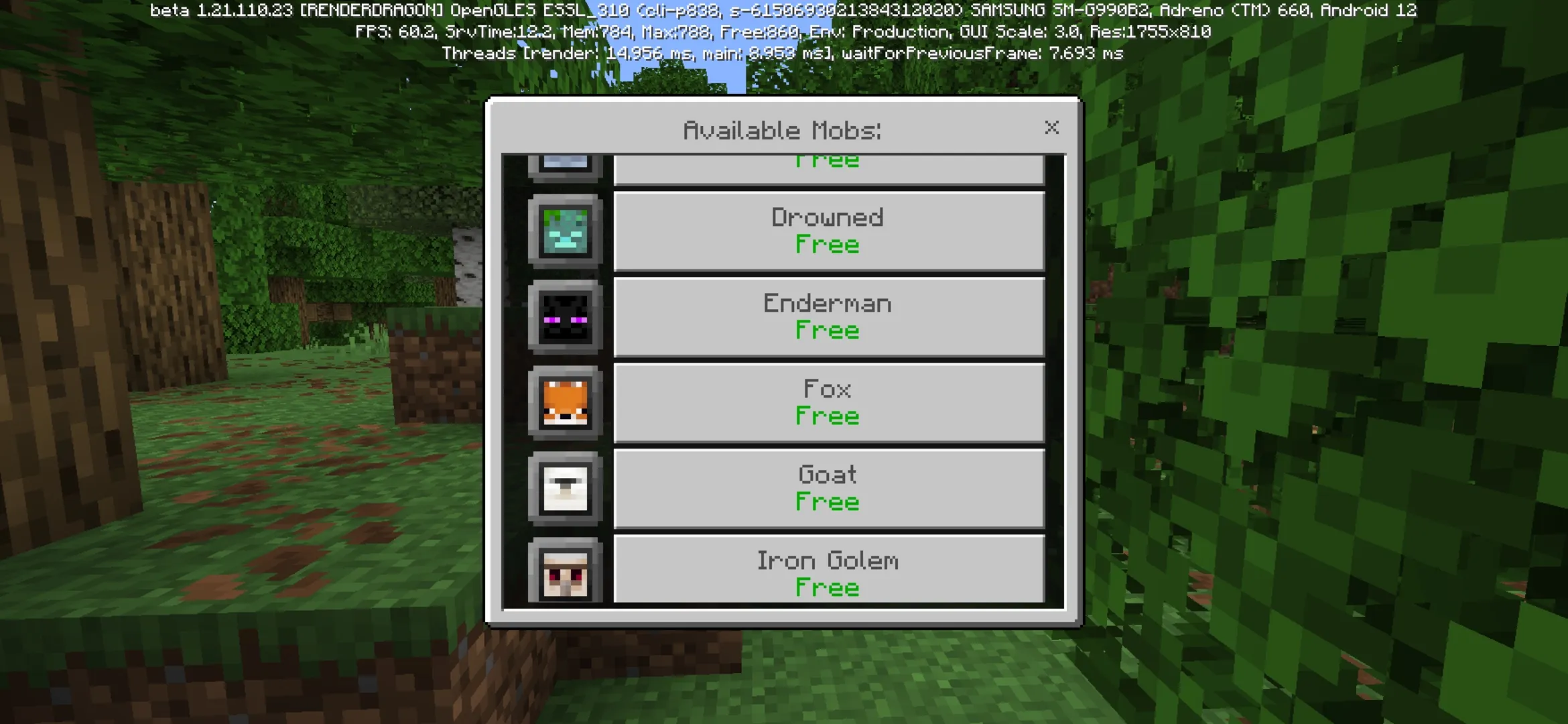 Variant from Become a Mob Mod for Minecraft PE