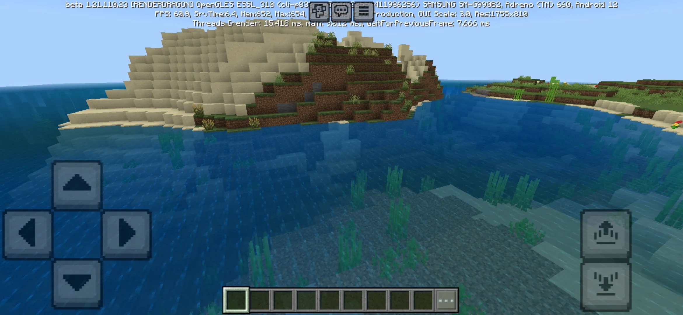 Water from Bare Bones Texture Pack for Minecraft PE