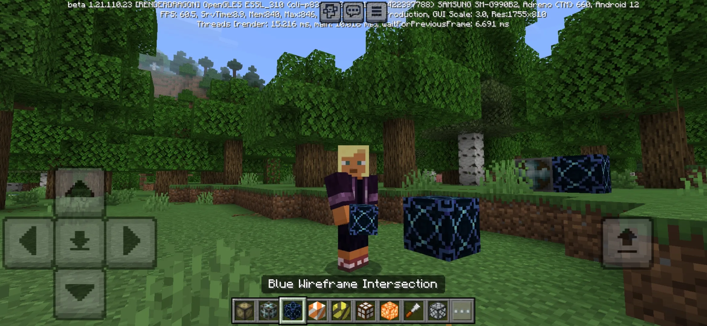 Wireframe from Chisel Mod for Minecraft PE
