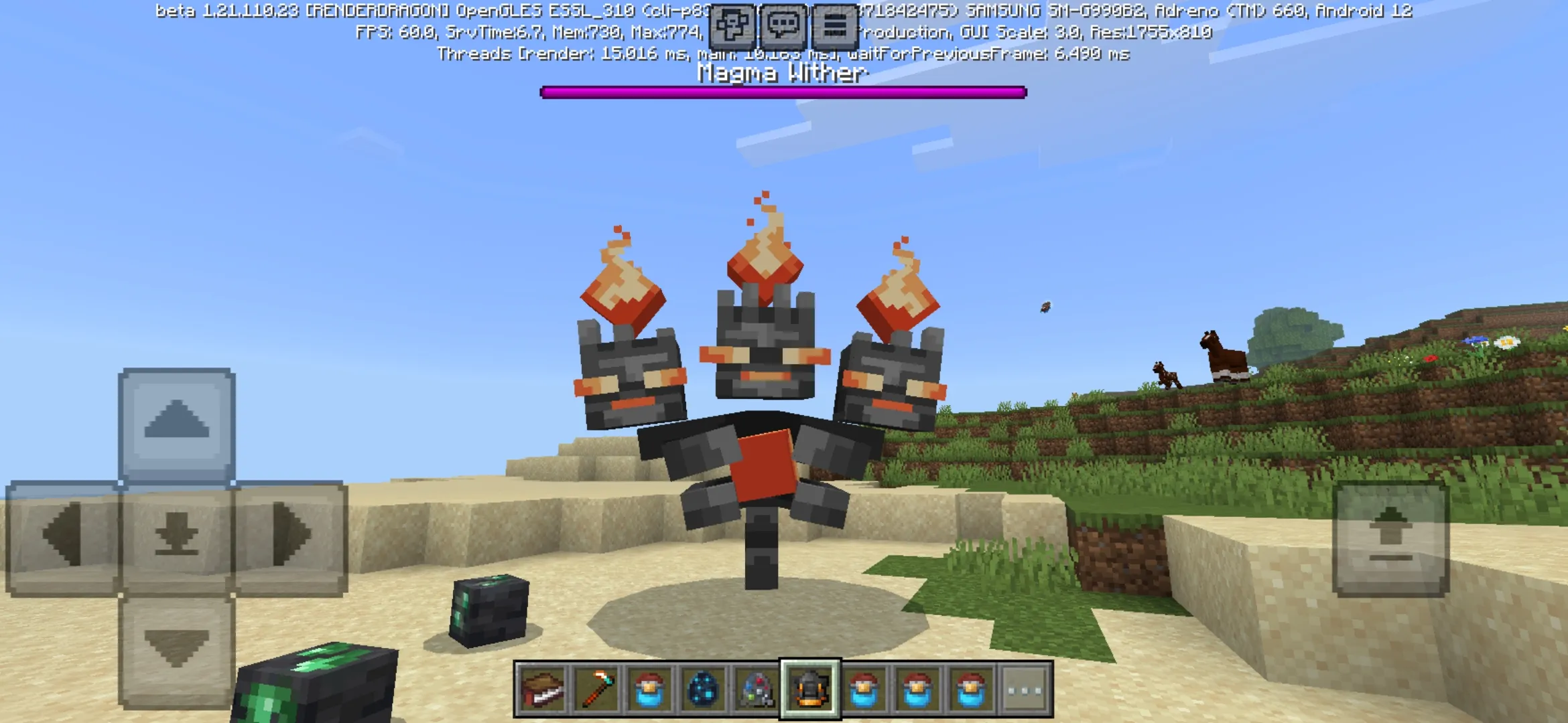 Wither from Light Caves Mod for Minecraft PE