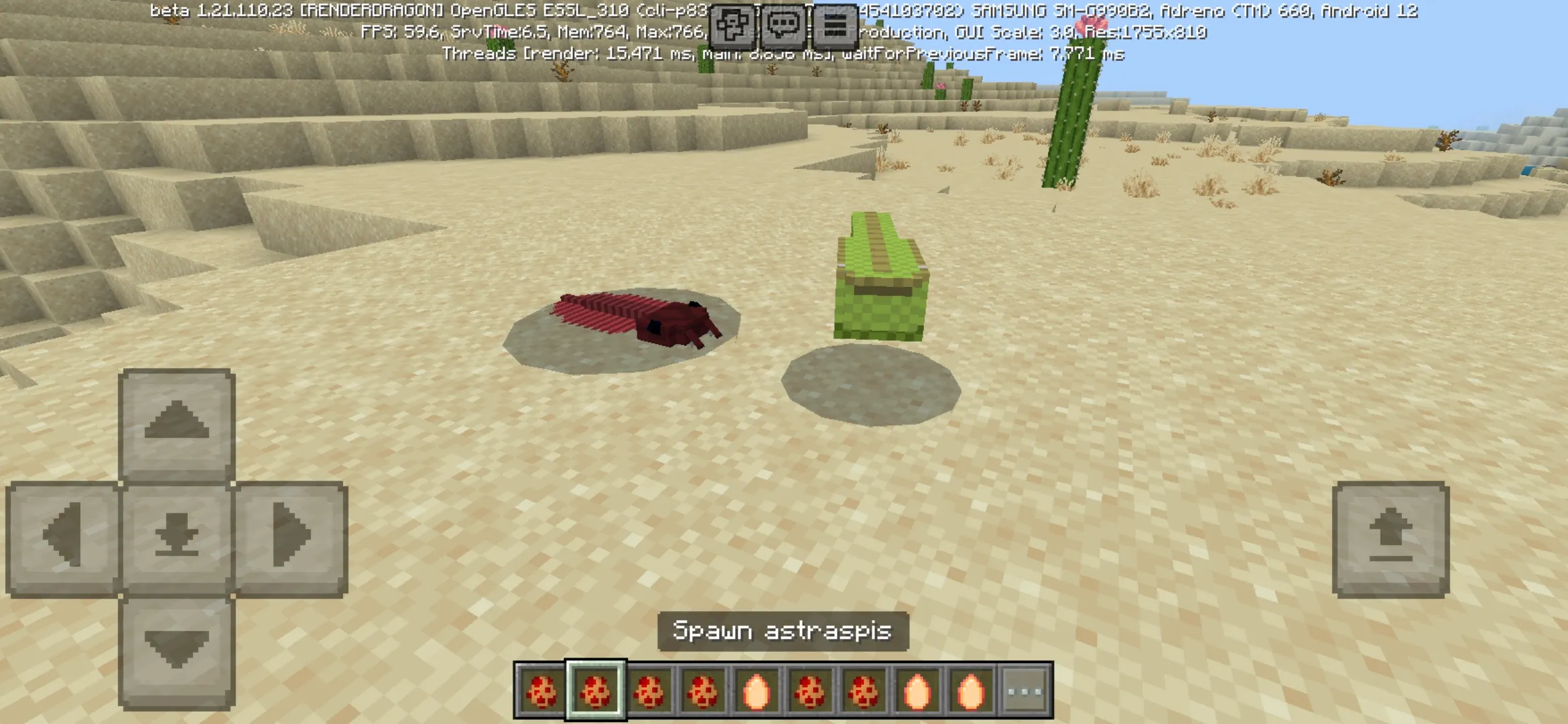 Astraspis from Jurassic World Mod for Minecraft PE