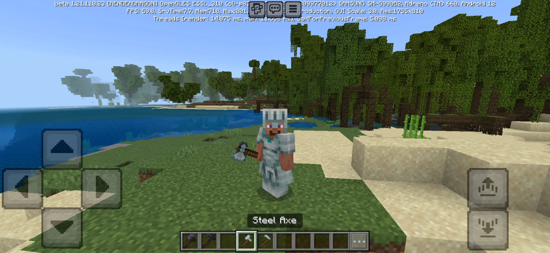 Axe from Steel Mod for Minecraft PE
