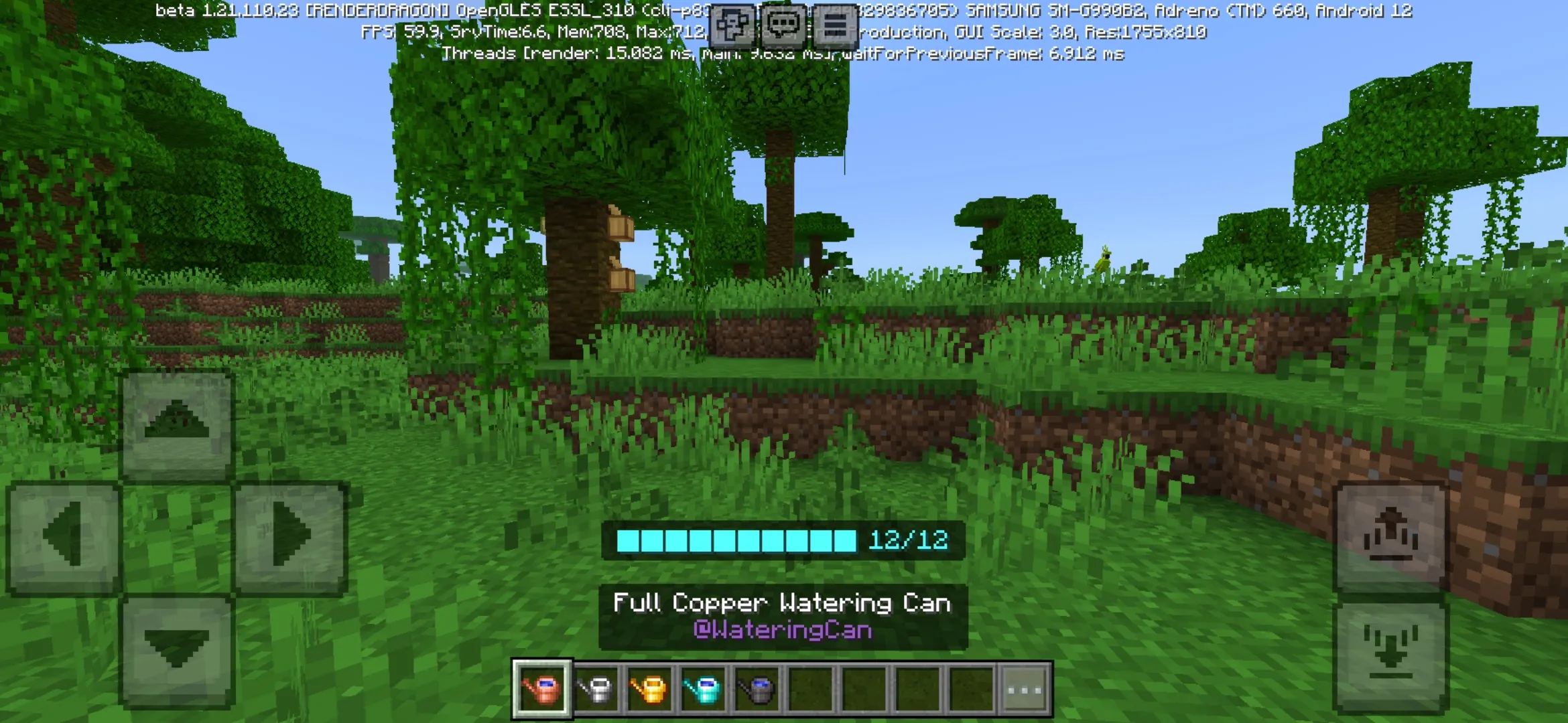 Copper from Watering Cans Mod for Minecraft PE