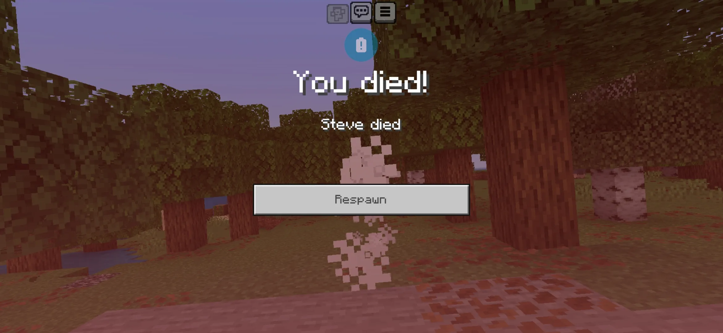 Died from But the World Texture Pack for Minecraft PE