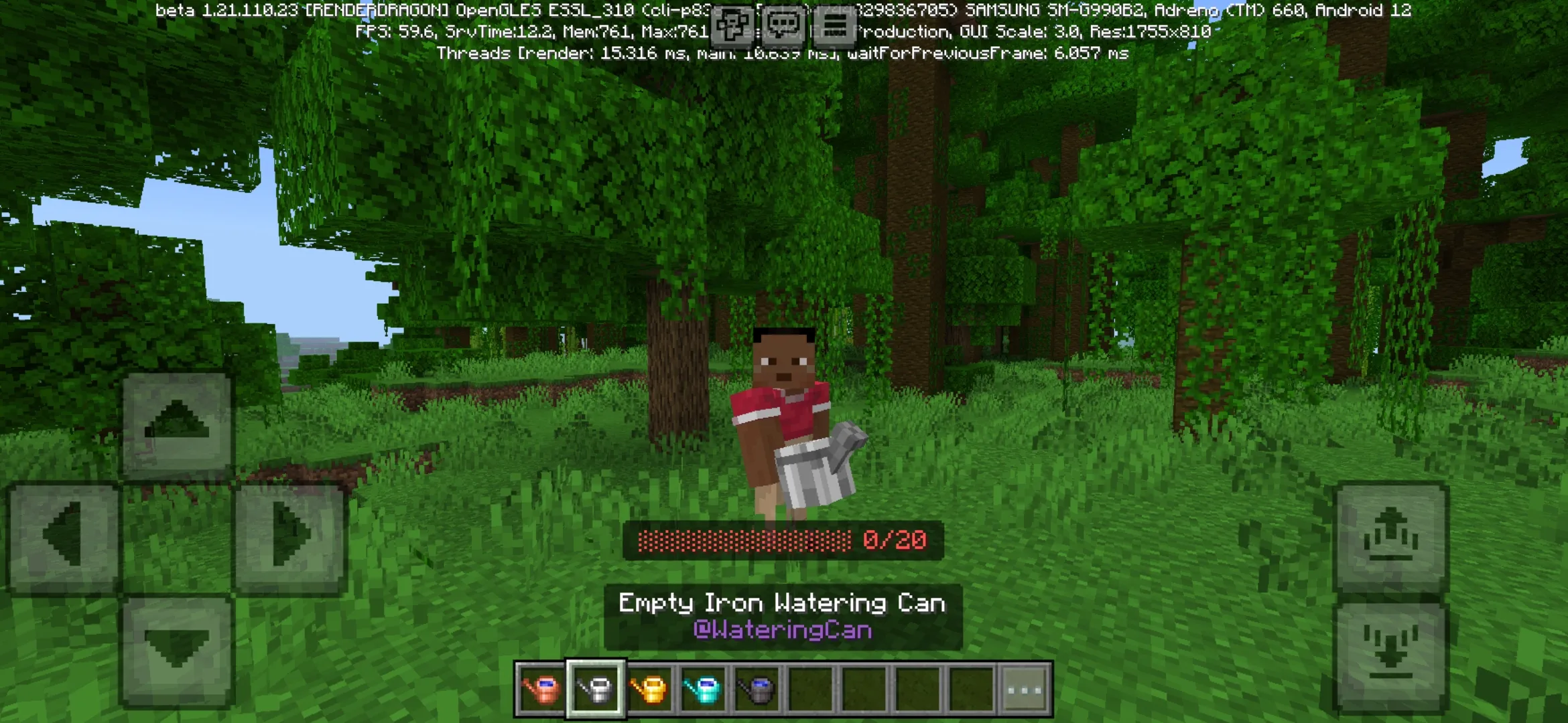 Empty from Watering Cans Mod for Minecraft PE