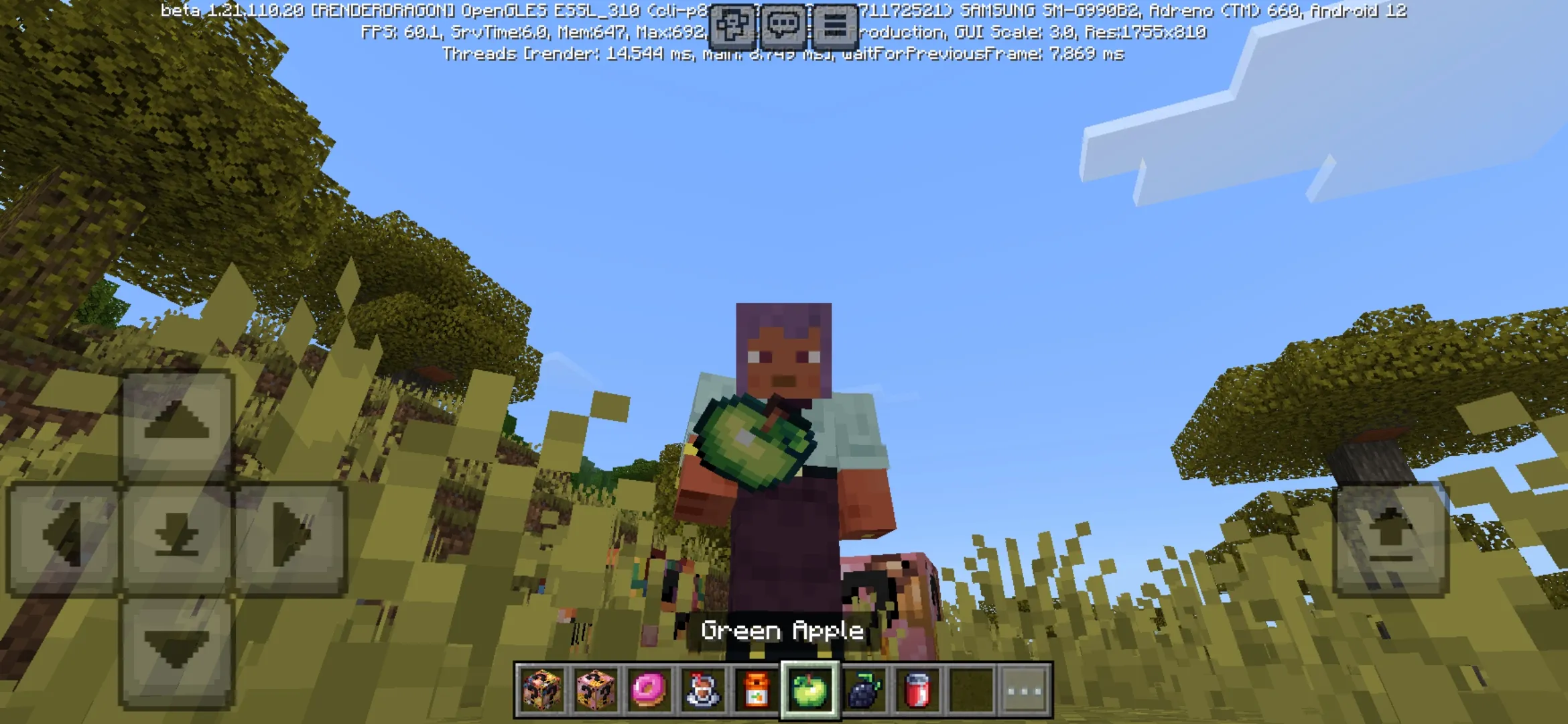 Green Apple from Lucky Foods Mod for Minecraft PE