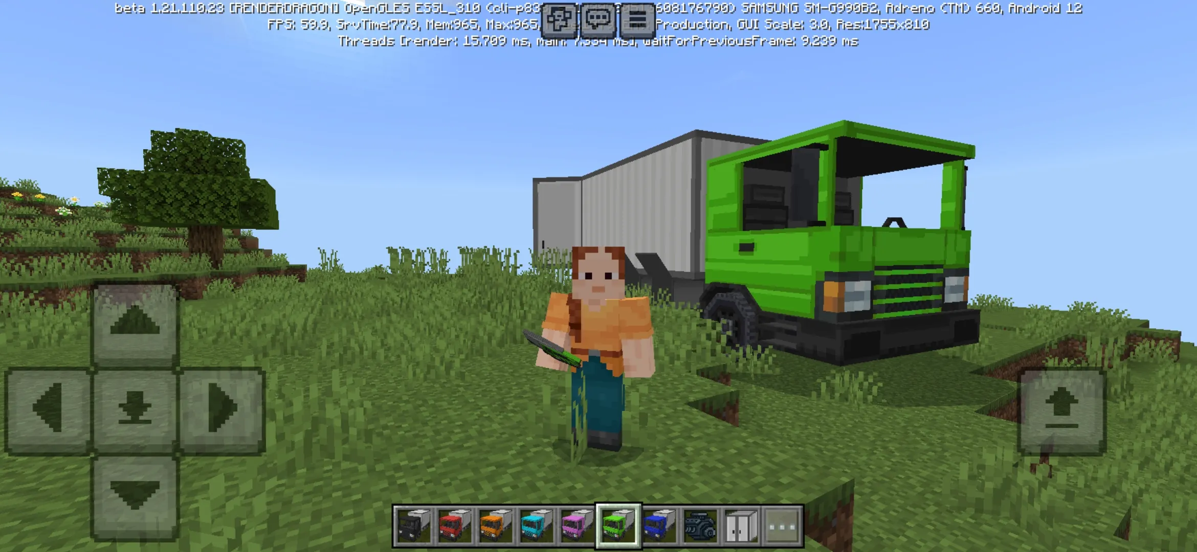 Green from Truck Mod for Minecraft PE