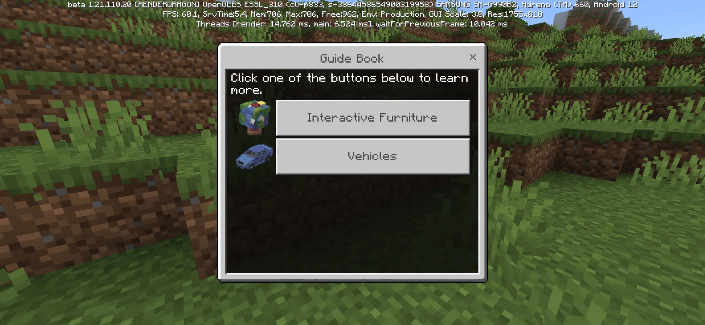 Guide Book from School Furniture Mod for Minecraft PE