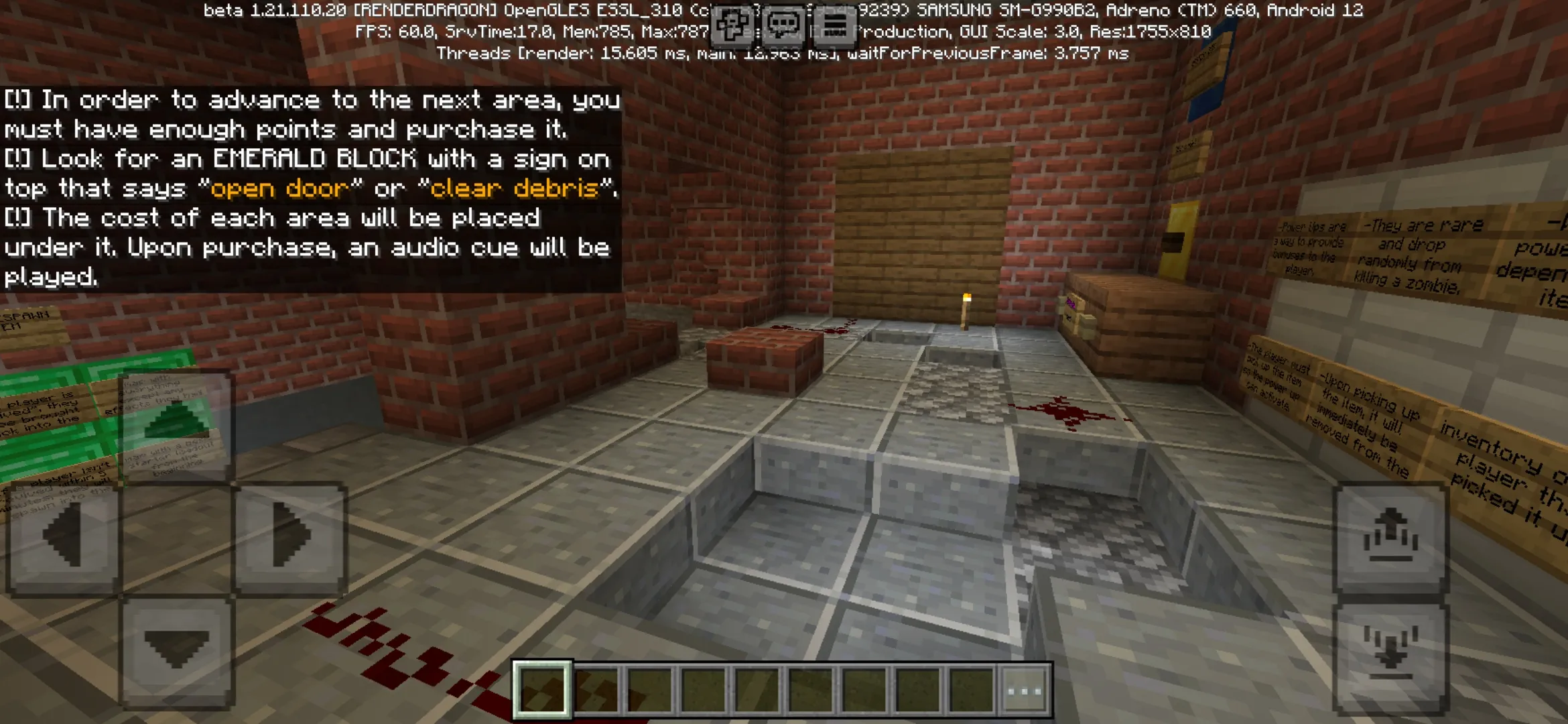 Info from Der Riese Map for Minecraft PE